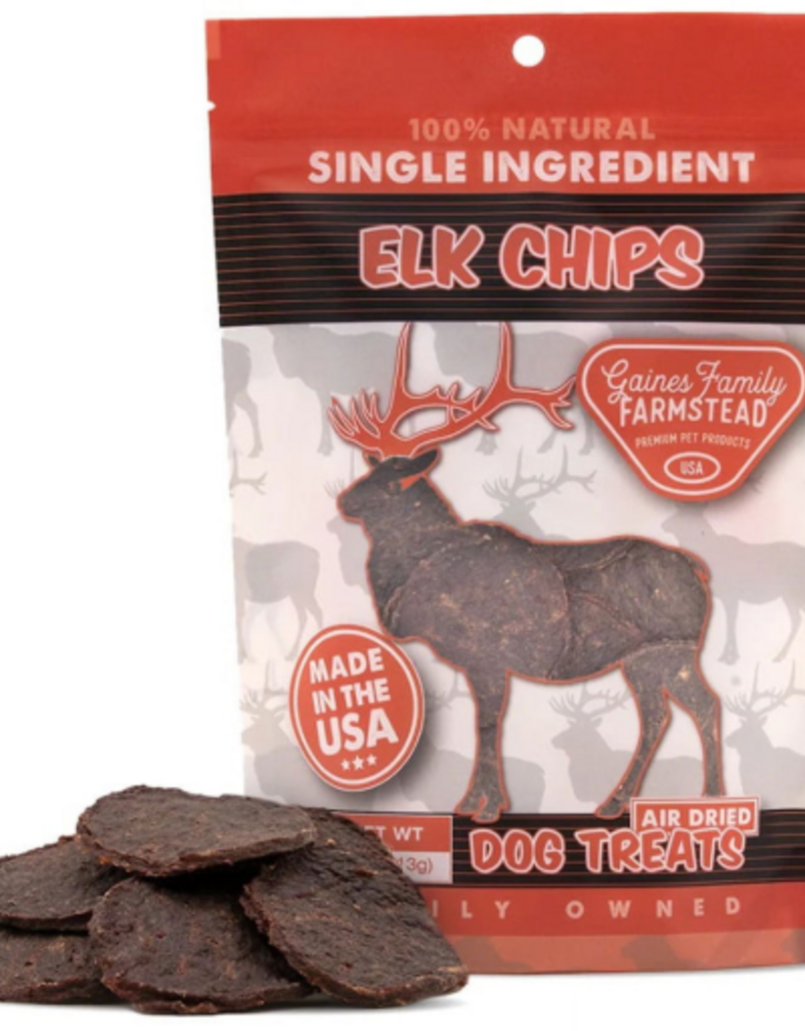Gaines Family Farmstead Elk Chips Dog Treats - 4 oz