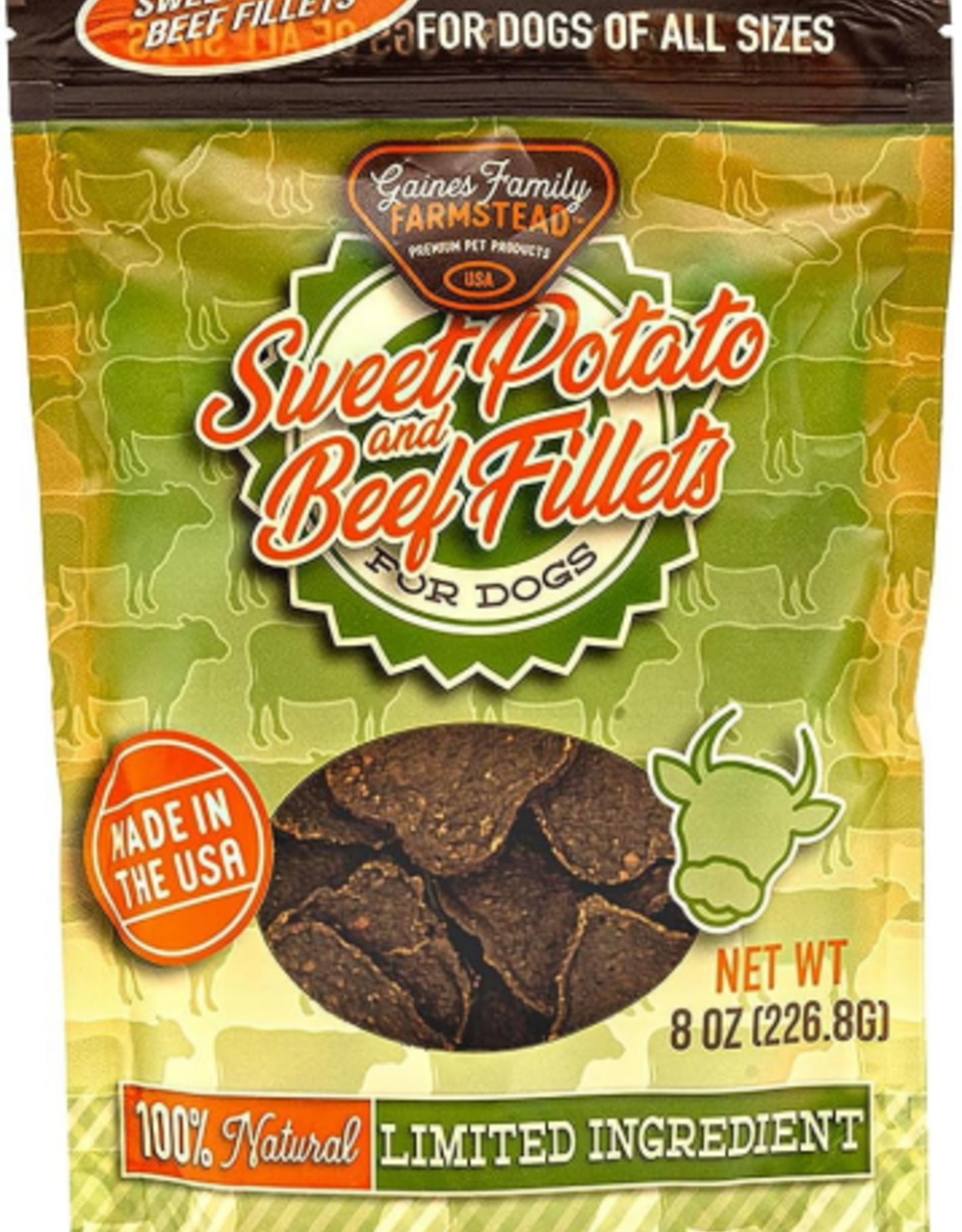 Gaines Family Farmstead Beef & Sweet Potato Fillets Dog Treats - 8 oz