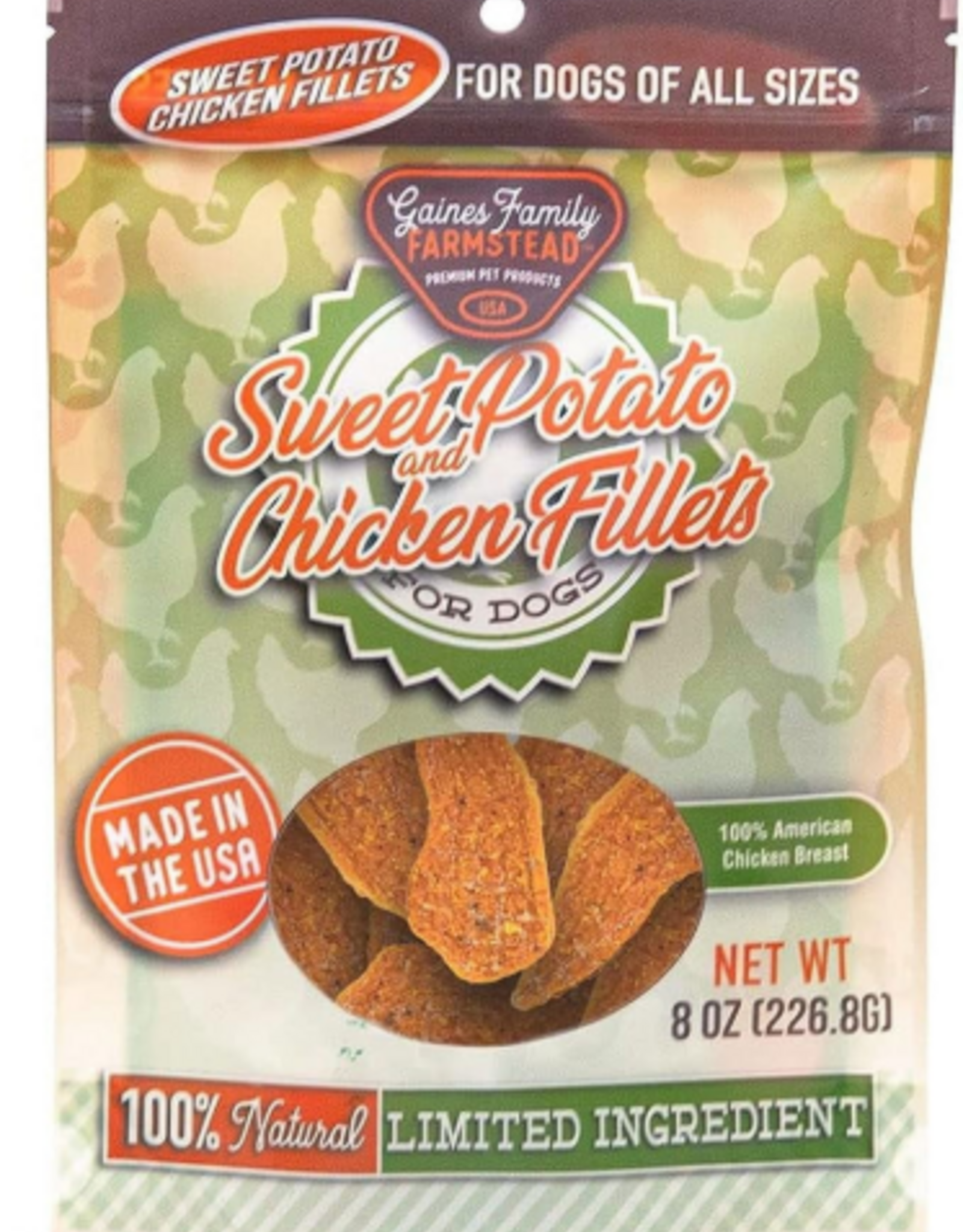 Gaines Family Farmstead Sweet Potato & Chicken Fillets Dog Treats - 8 oz