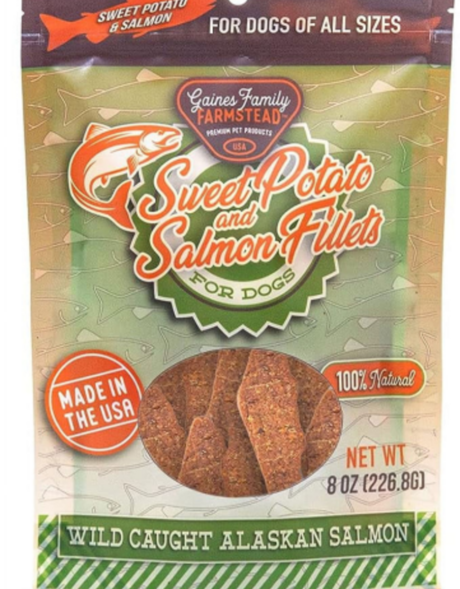 Gaines Family Farmstead Salmon & Sweet Potato Fillets Dog Treats - 8 oz