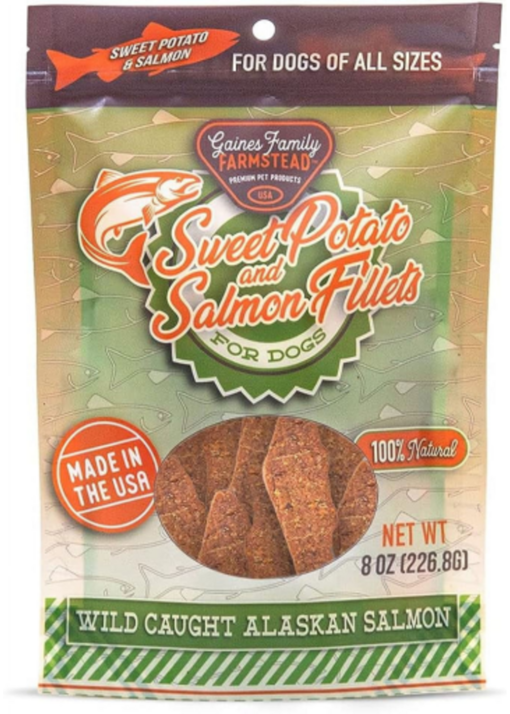 Gaines Family Farmstead Salmon & Sweet Potato Fillets Dog Treats - 8 oz