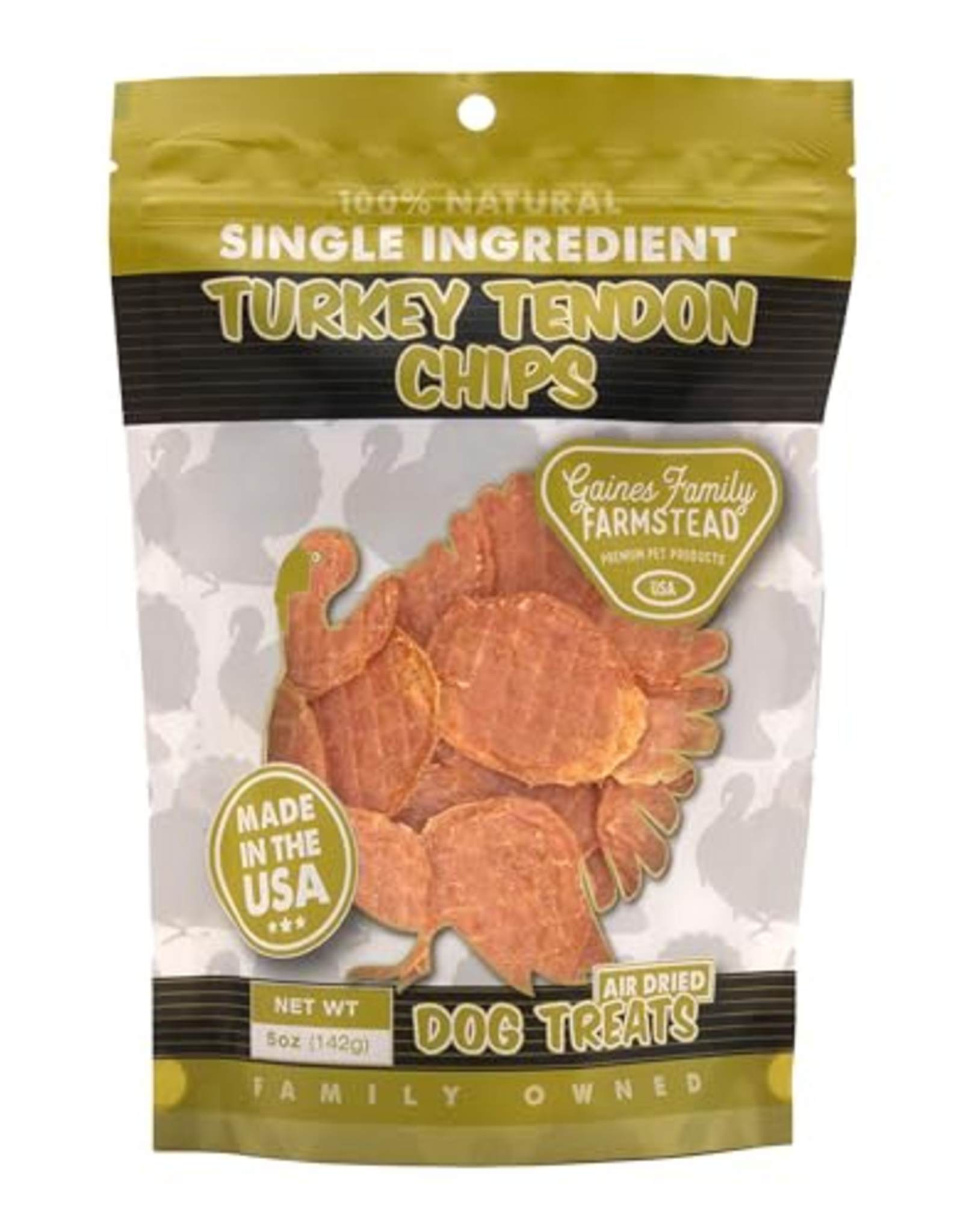 Gaines Family Farmstead Turkey Tendon Chips Dog Treats - 5 Oz