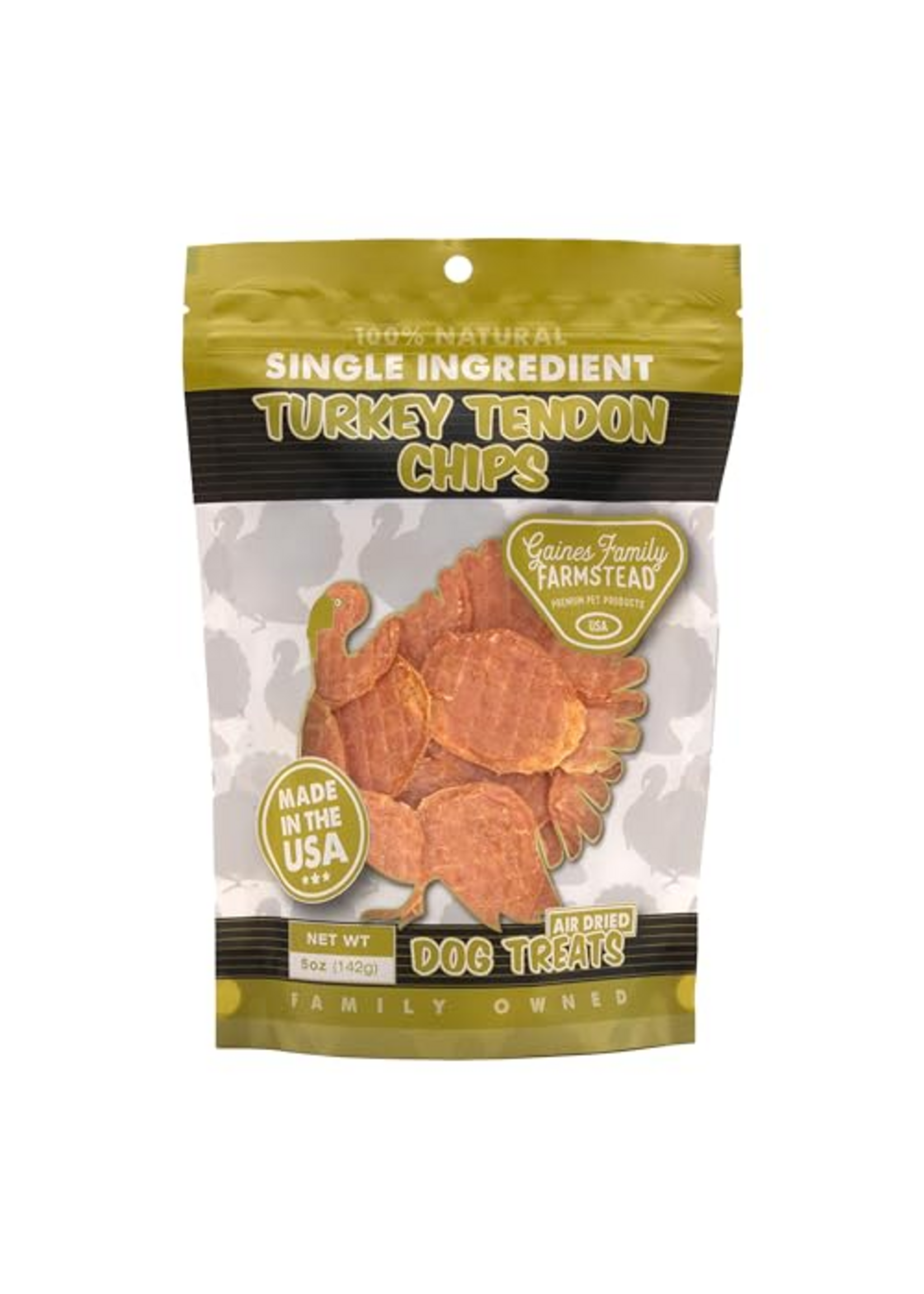 Gaines Family Farmstead Turkey Tendon Chips Dog Treats - 5 Oz