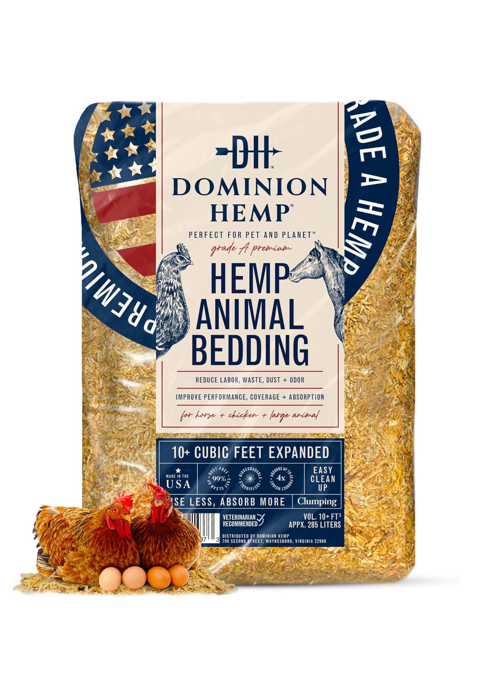 Dominion Dominion Hemp Animal Bedding - 10 cu. ft.
