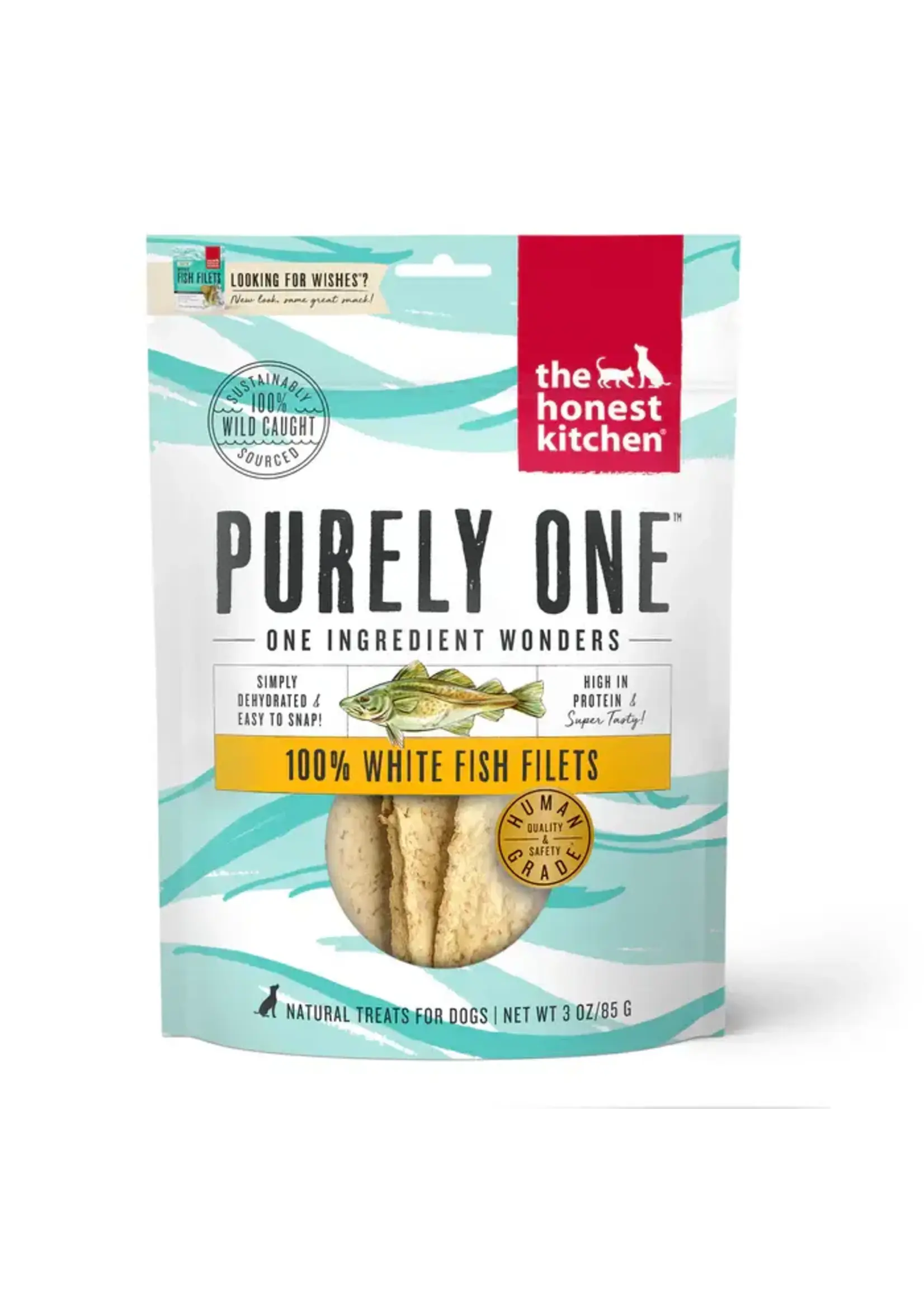 The Honest Kitchen The Honest Kitchen Purely One 100% White Fish Filets Dog Treats - 3 oz