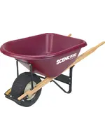 Scenic Road Single Wheel Wheelbarrow Turf Tire - 6 cu ft, Maroon