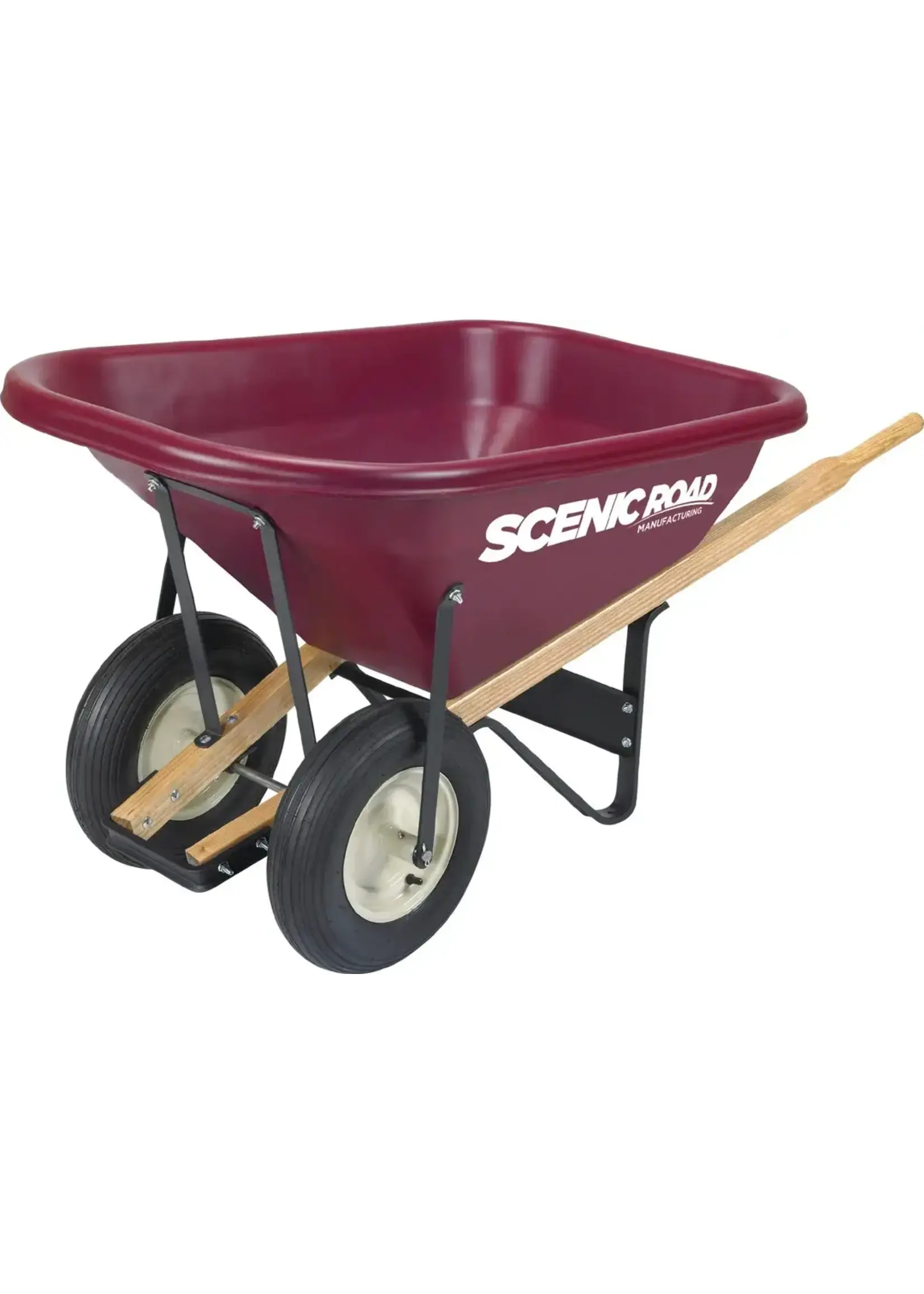 SCENIC ROAD DUAL WHEEL WHEELBARROW RIBBED TIRE