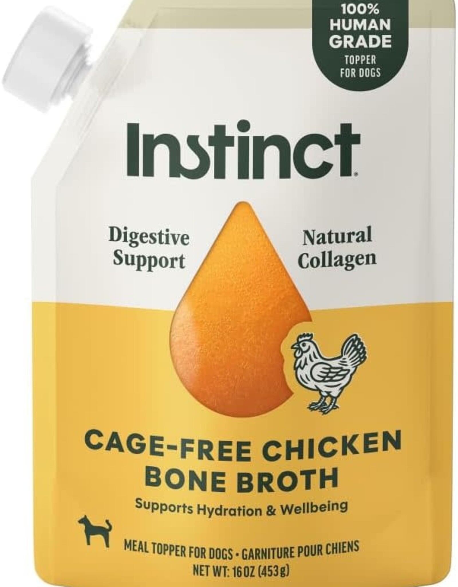 Instinct Instinct Cage-Free Chicken Bone Broth Meal Topper for Dogs - 16 oz