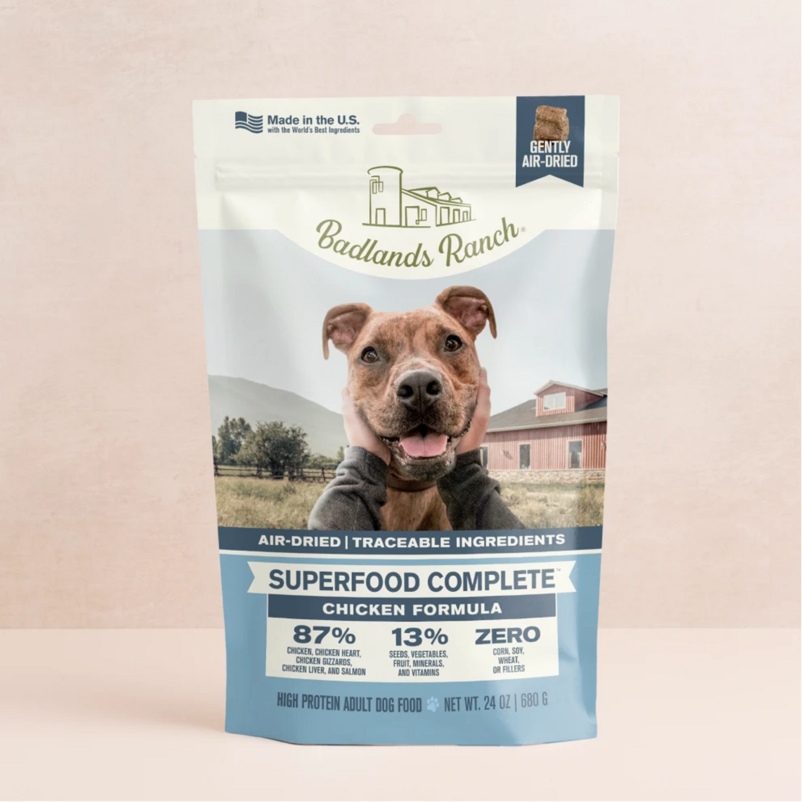 Badlands Ranch Superfood Complete Air-Dried Dog Food - Chicken Formula - 11.5 oz