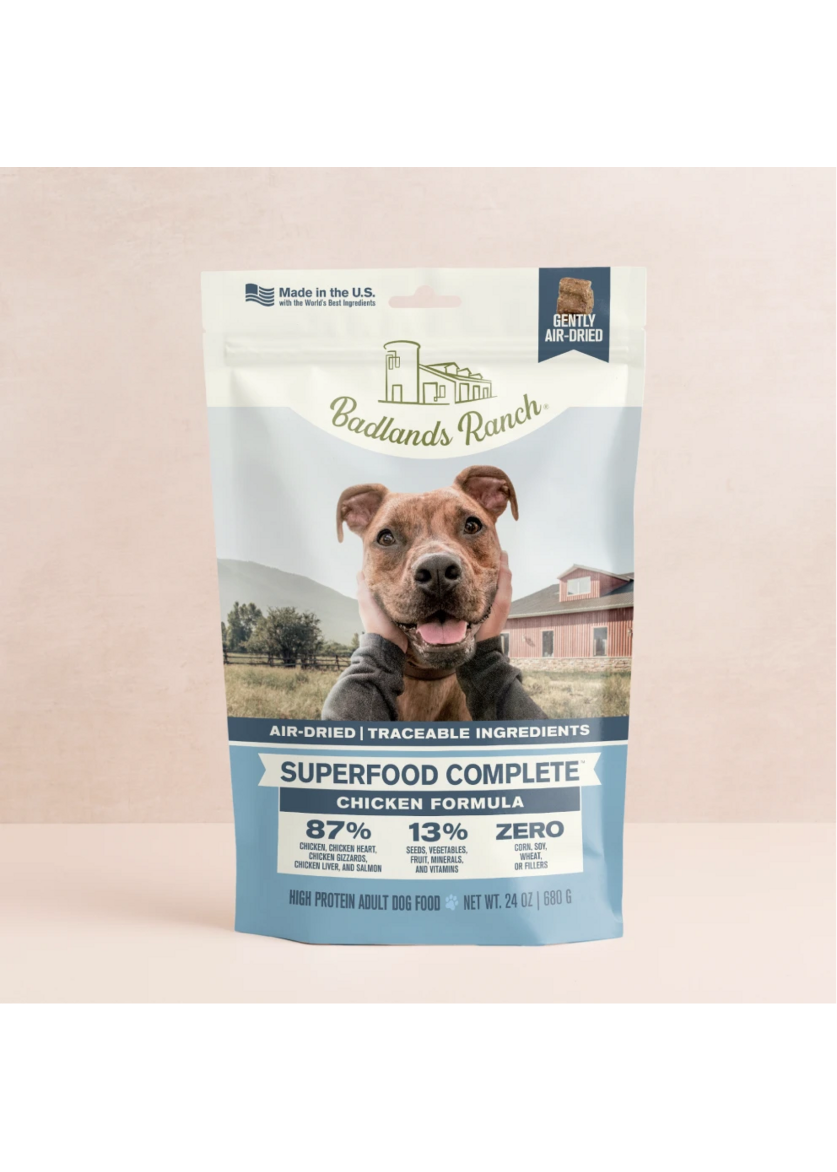 Badlands Ranch Superfood Complete Air-Dried Dog Food - Chicken Formula - 11.5 oz