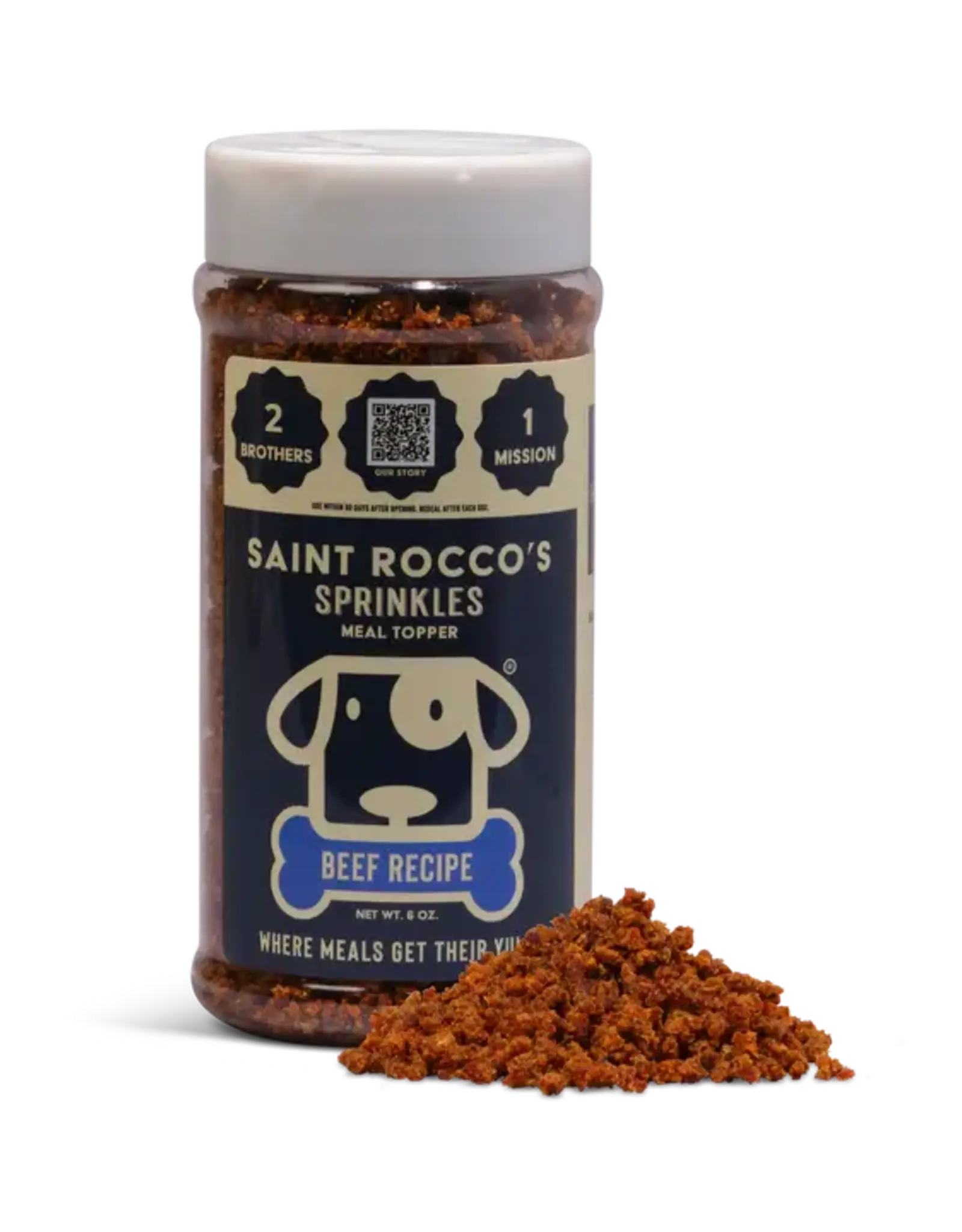 Saint Rocco's Beef Sprinkles Dog Meal Toppers 6 oz