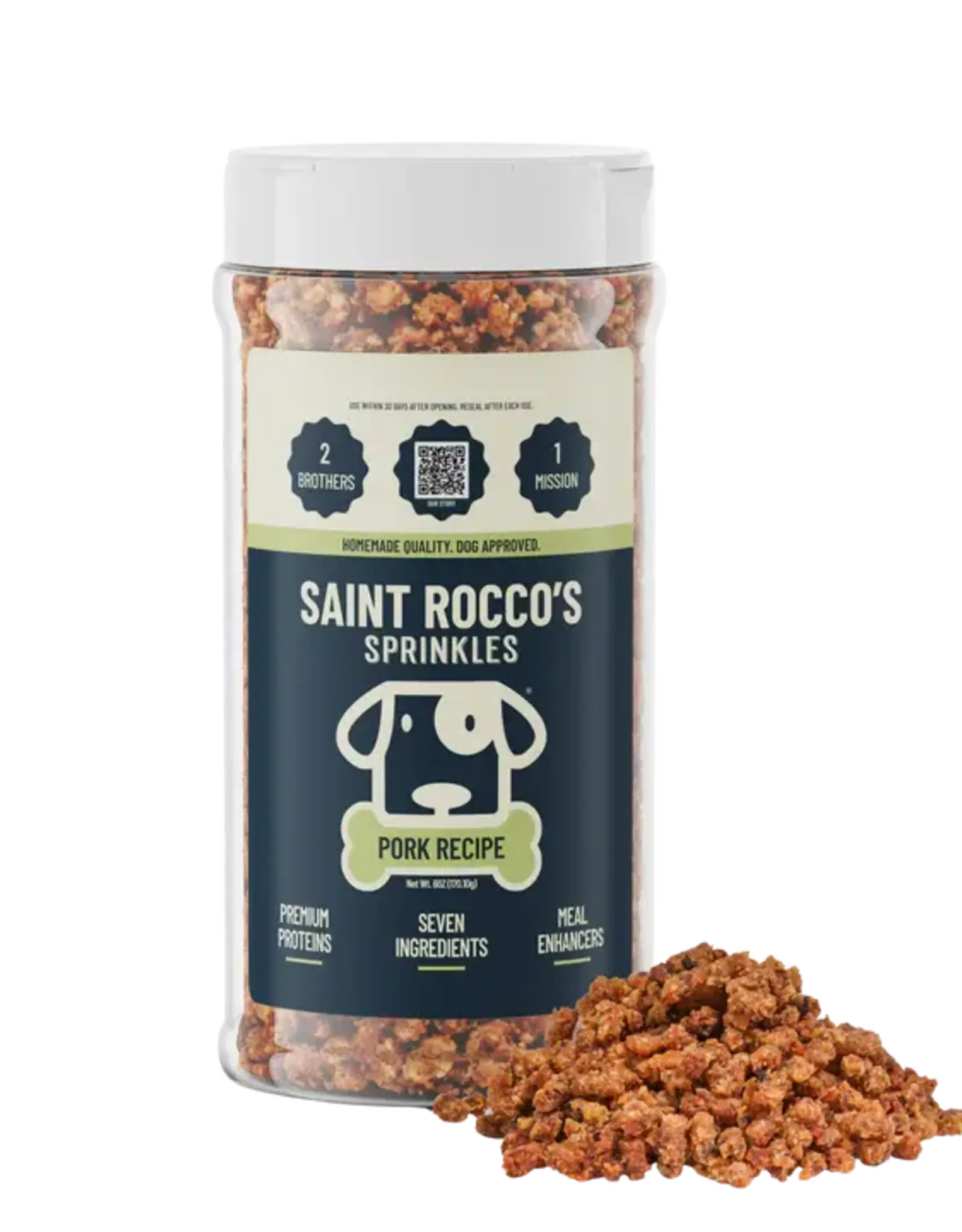 Saint Rocco's Pork Sprinkles Dog Meal Toppers 6 oz