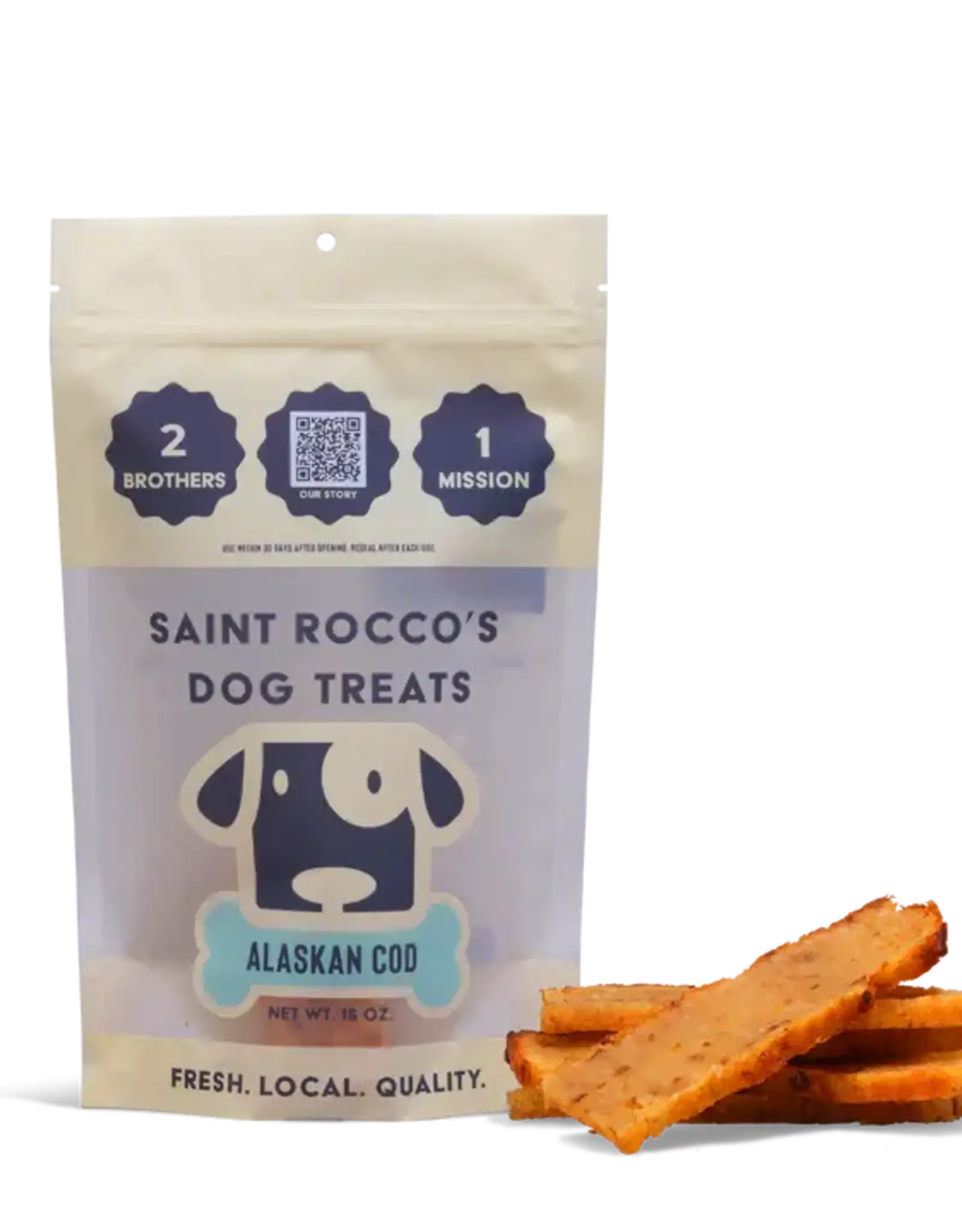Saint Rocco's Alaskan Cod Dog Treats 3 oz