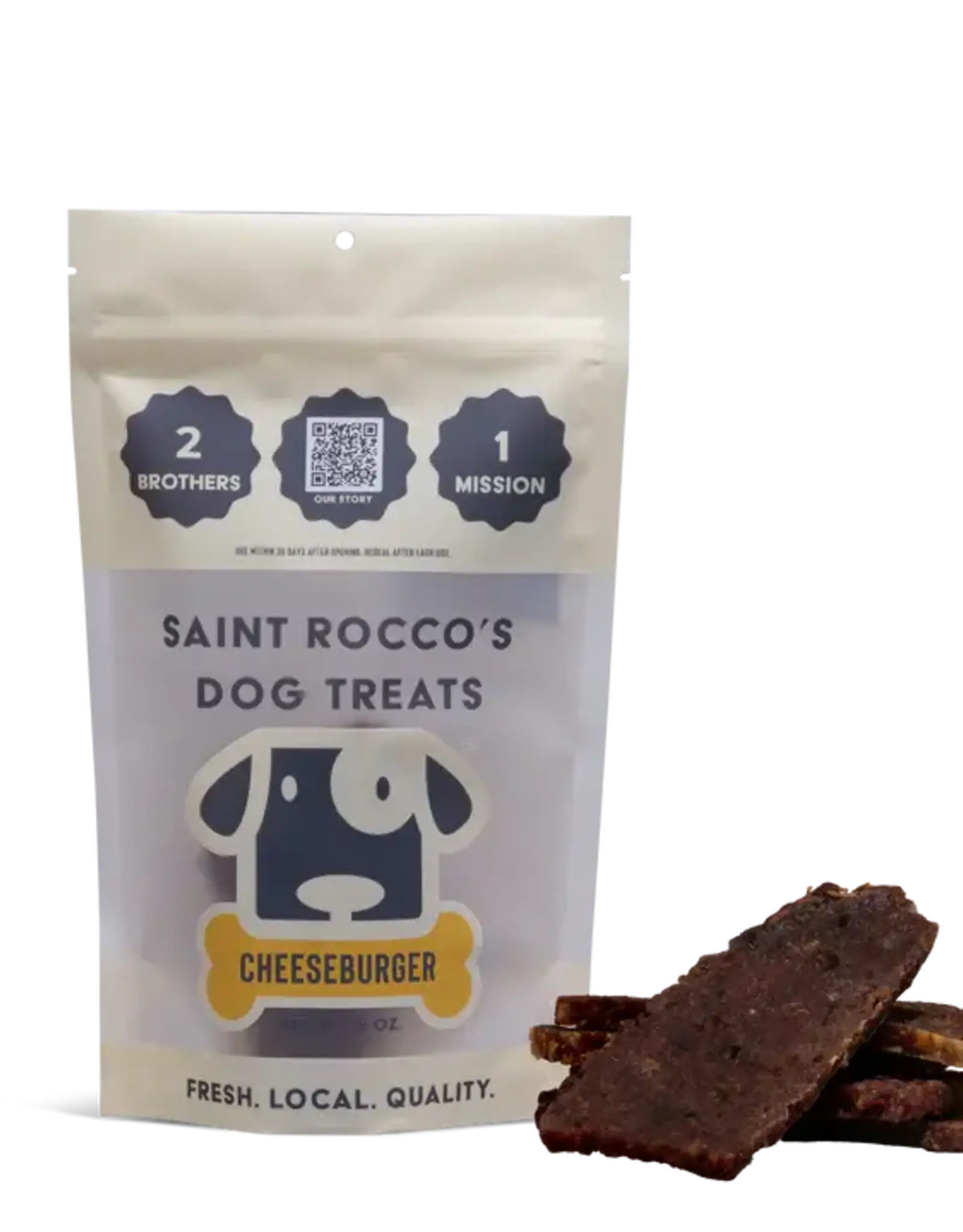 Saint Rocco's Cheeseburger Dog Treats 8 oz