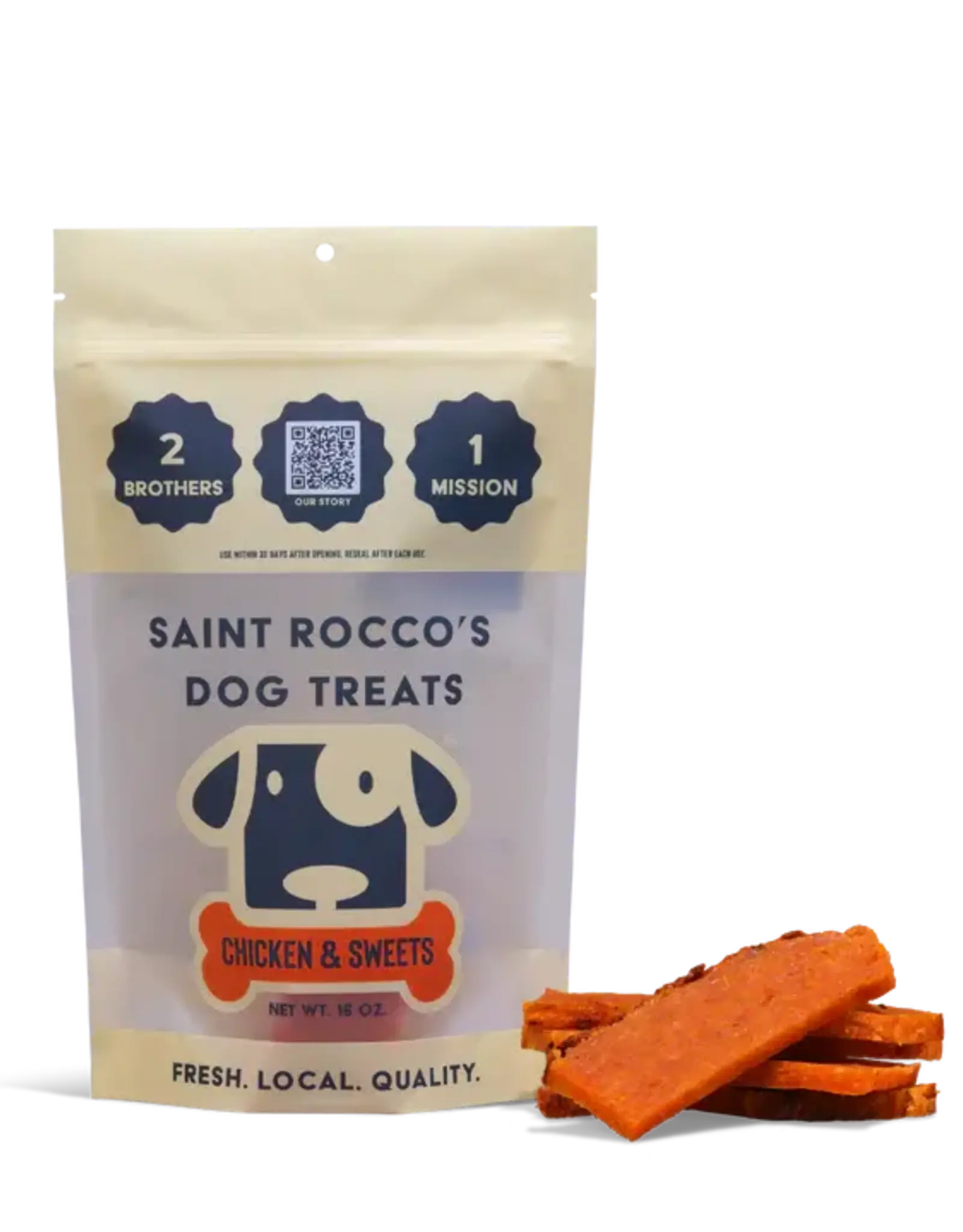 Saint Rocco's Chicken & Sweet Potato Dog Treats 3 oz