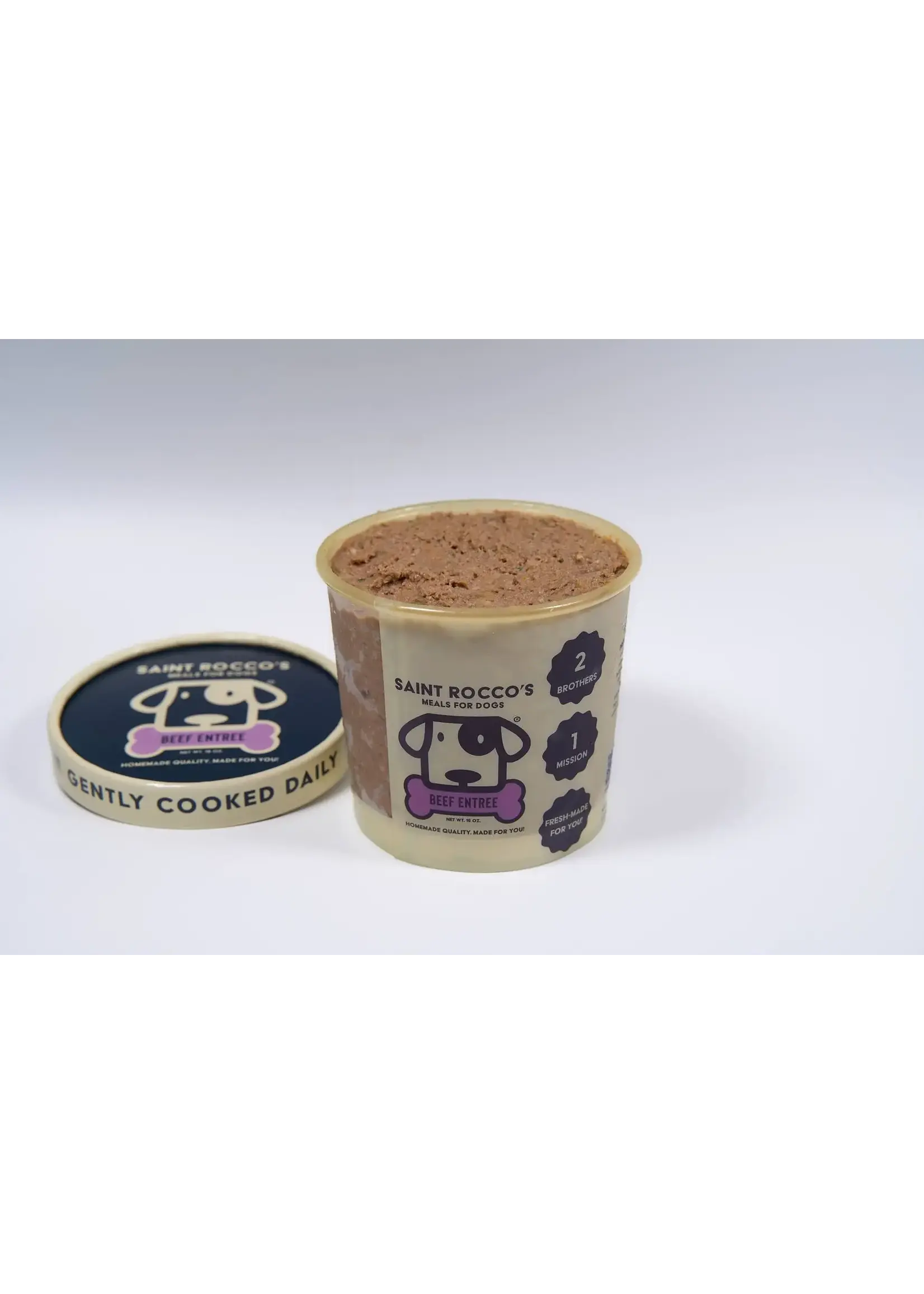 Saint Rocco's Beef Entrée Fresh-Frozen Dog Food - 16 oz