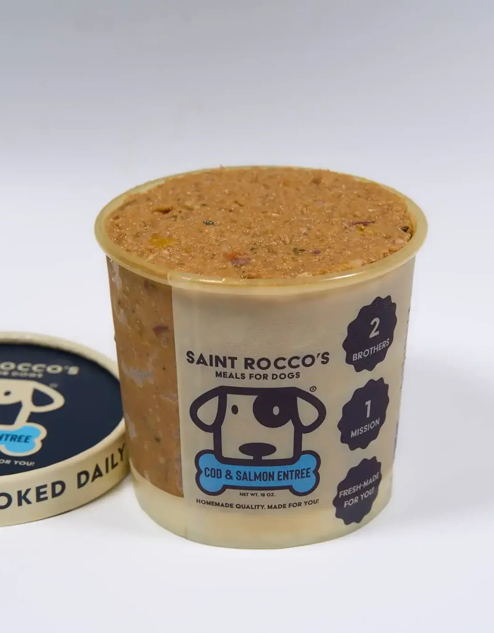 Saint Rocco's Cod & Salmon Entrée Fresh-Frozen Dog Food - 16 oz