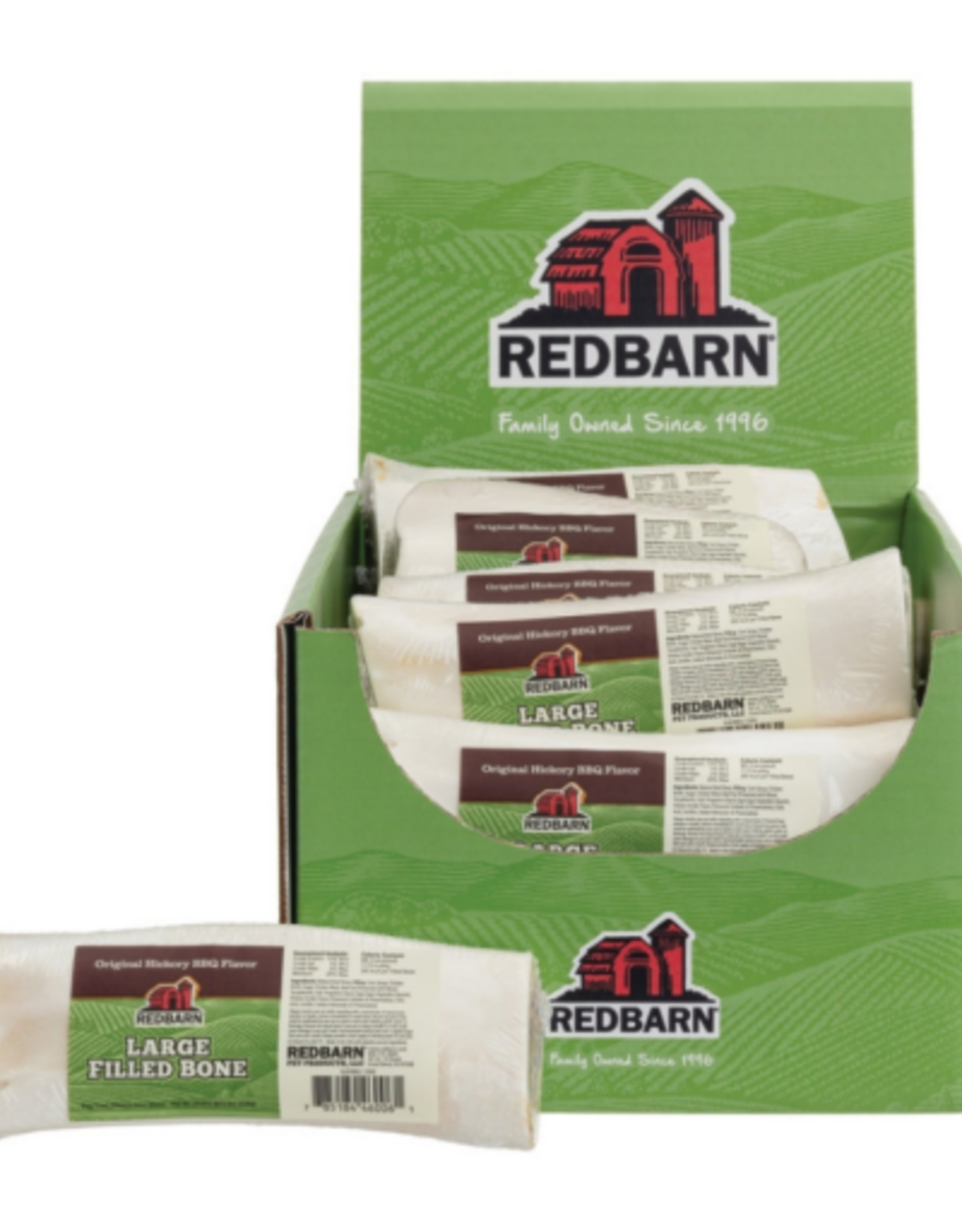 Redbarn Redbarn Filled Bone Dog Treat - Large Hickory BBQ - 5-6" (15)