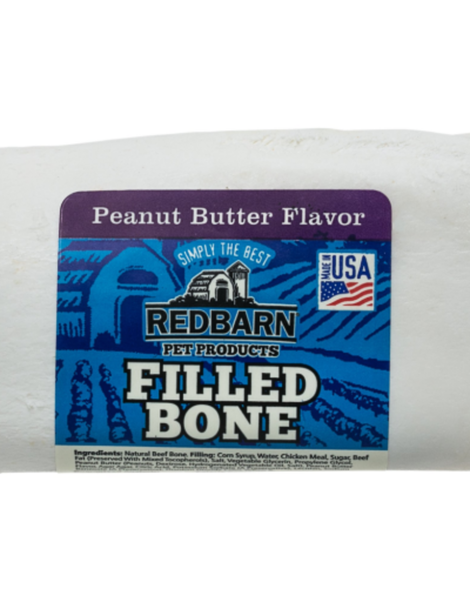 Redbarn REDBARN STUFFED BONE 2-3" PEANUT BUTTER