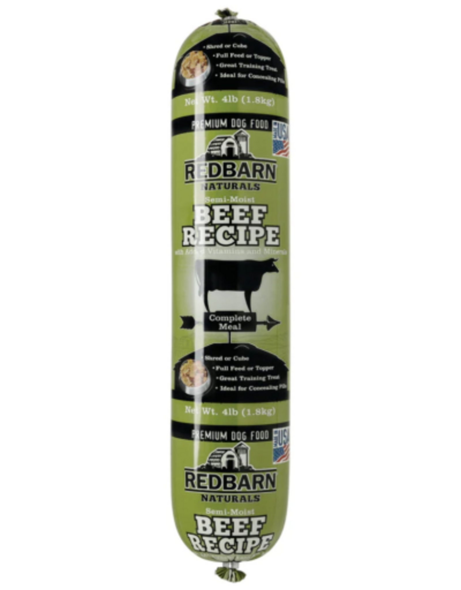 Redbarn Redbarn Premium Rolled Dog Food Semi-Moist Beef Recipe - 4 lb