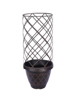 Southern Patio Lacis Trellis Planter  Brown - 15 in.