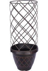 Southern Patio Lacis Trellis Planter  Brown - 15 in.