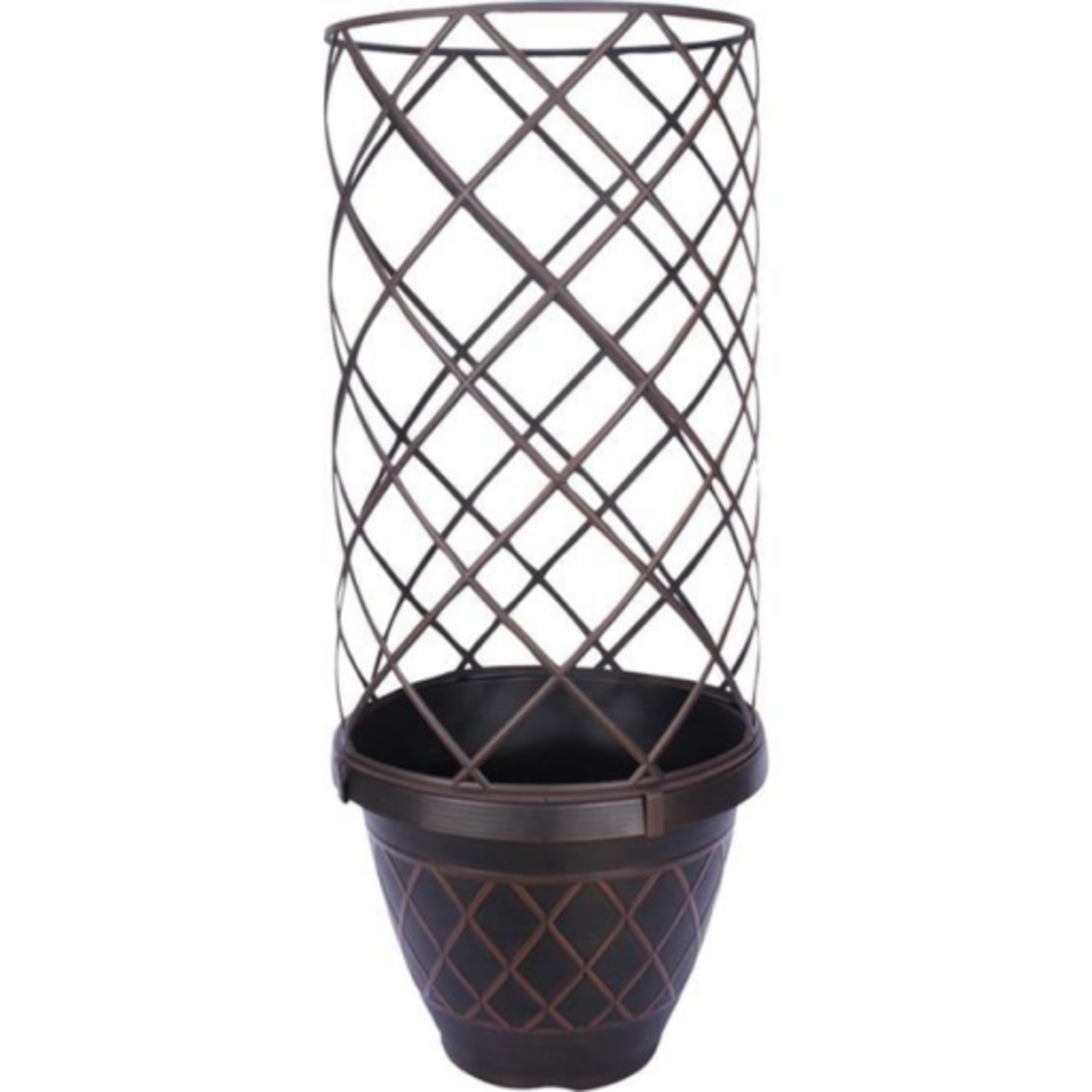 Southern Patio Lacis Trellis Planter  Brown - 15 in.