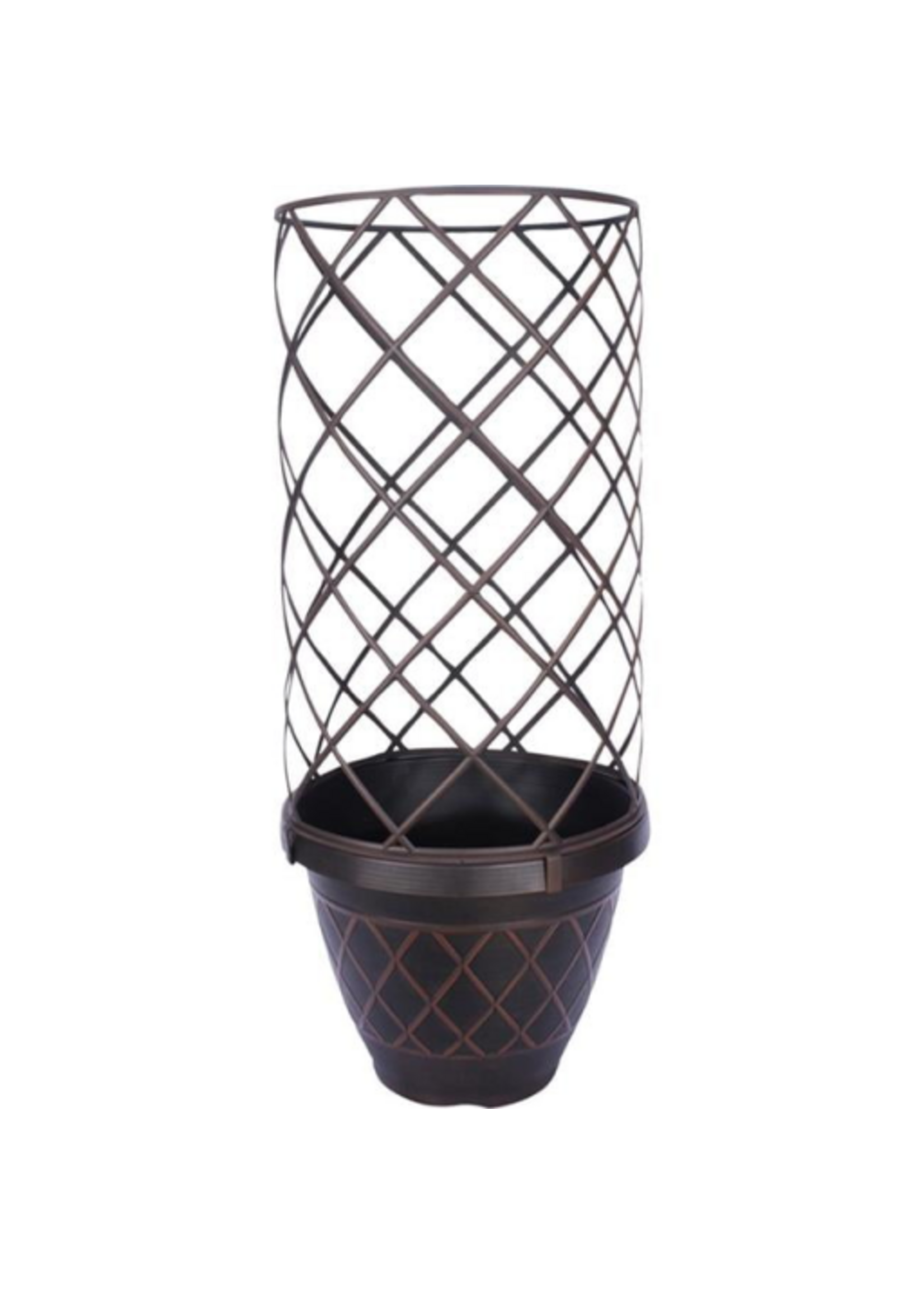 Southern Patio Lacis Trellis Planter  Brown - 15 in.