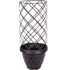 Southern Patio Lacis Trellis Planter  Brown - 15 in.