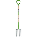 Ames 4 Tine Steel Spading Fork 30 in. Wood Handle