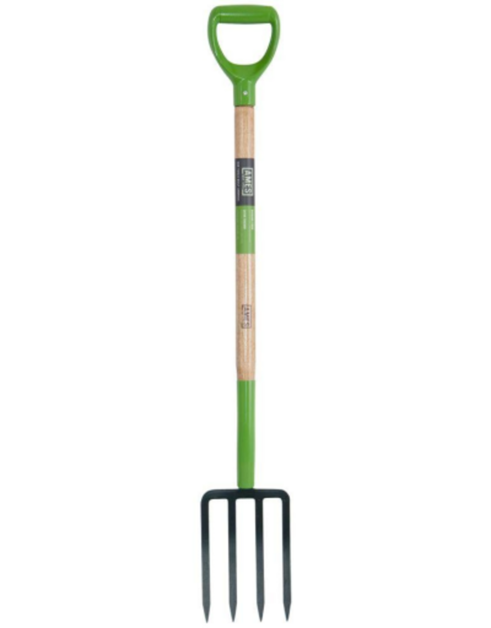 Ames 4 Tine Steel Spading Fork 30 in. Wood Handle