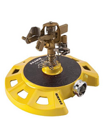 Dramm Impulse Sprinkler with a Heavy-Duty Metal Circular Base - Yellow