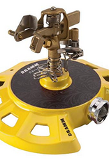 Dramm Impulse Sprinkler with a Heavy-Duty Metal Circular Base - Yellow