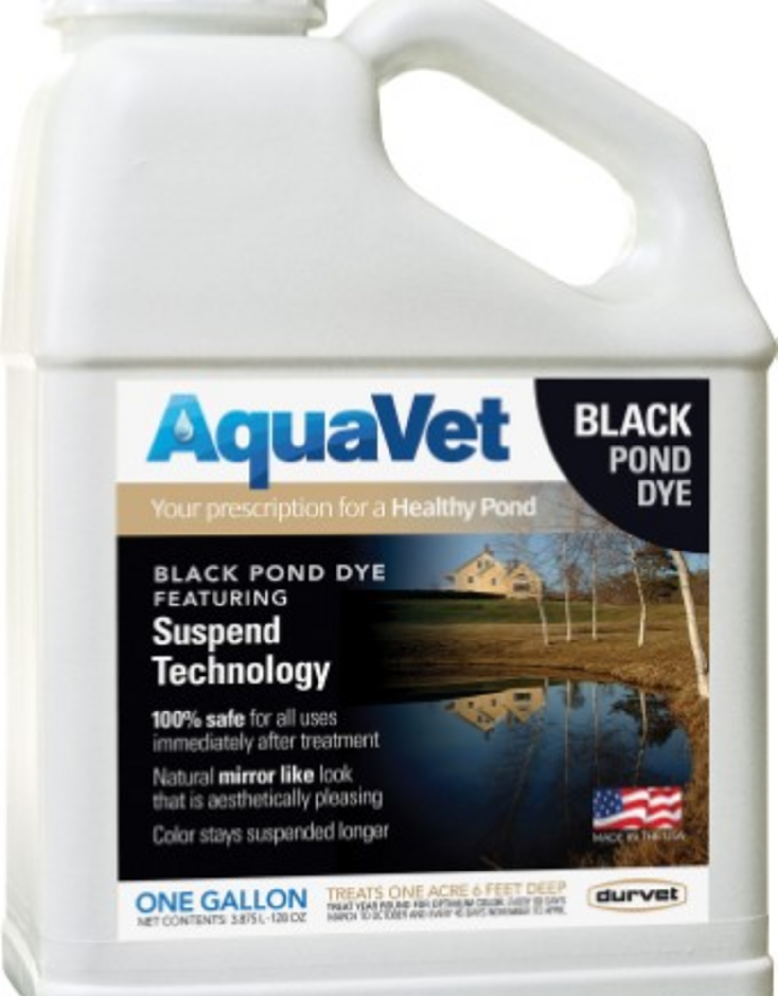 Durvet AQUAVET Black Pond Dye W/ SUSPEND TECHNOLOGY - 1 Gallon