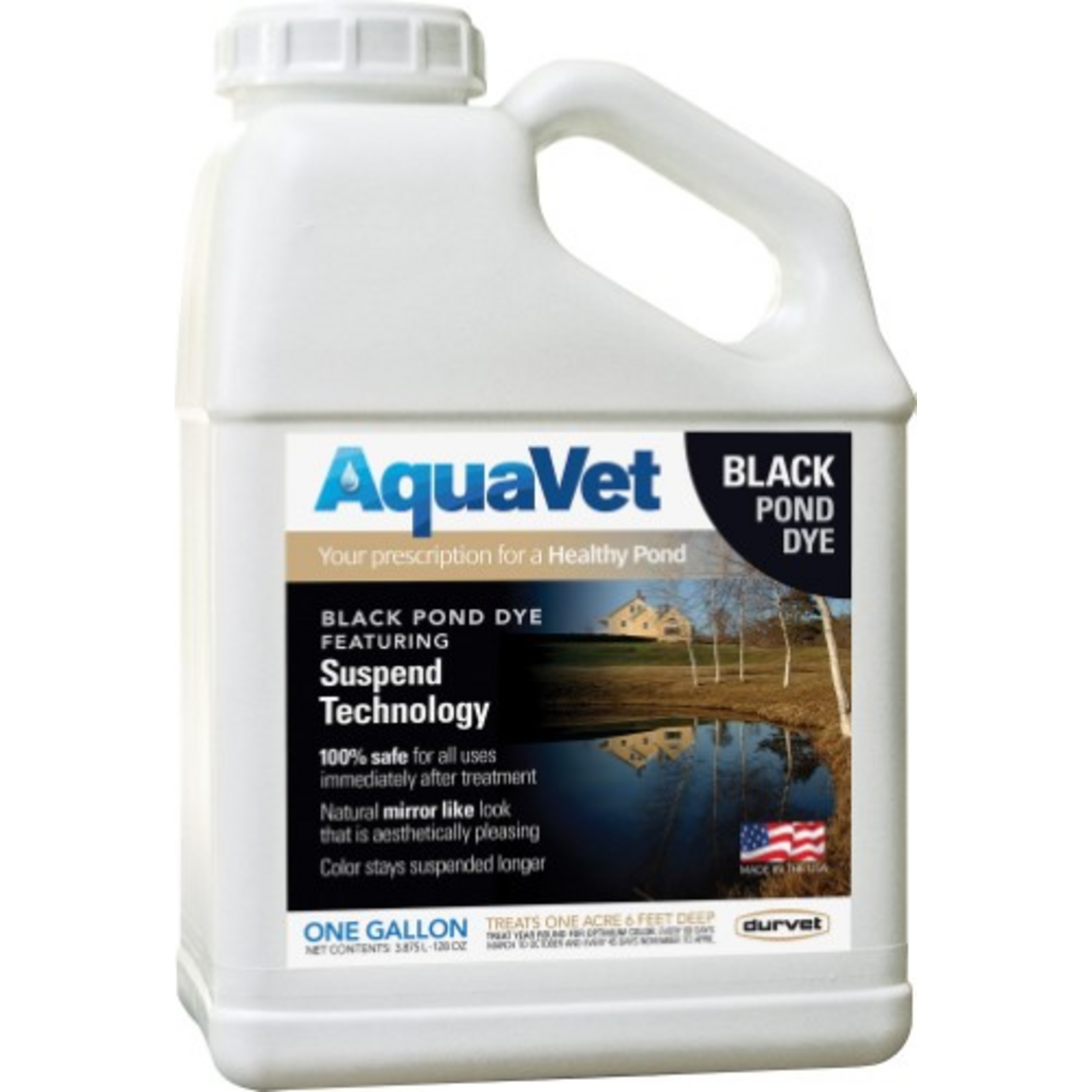 Durvet AQUAVET Black Pond Dye W/ SUSPEND TECHNOLOGY - 1 Gallon