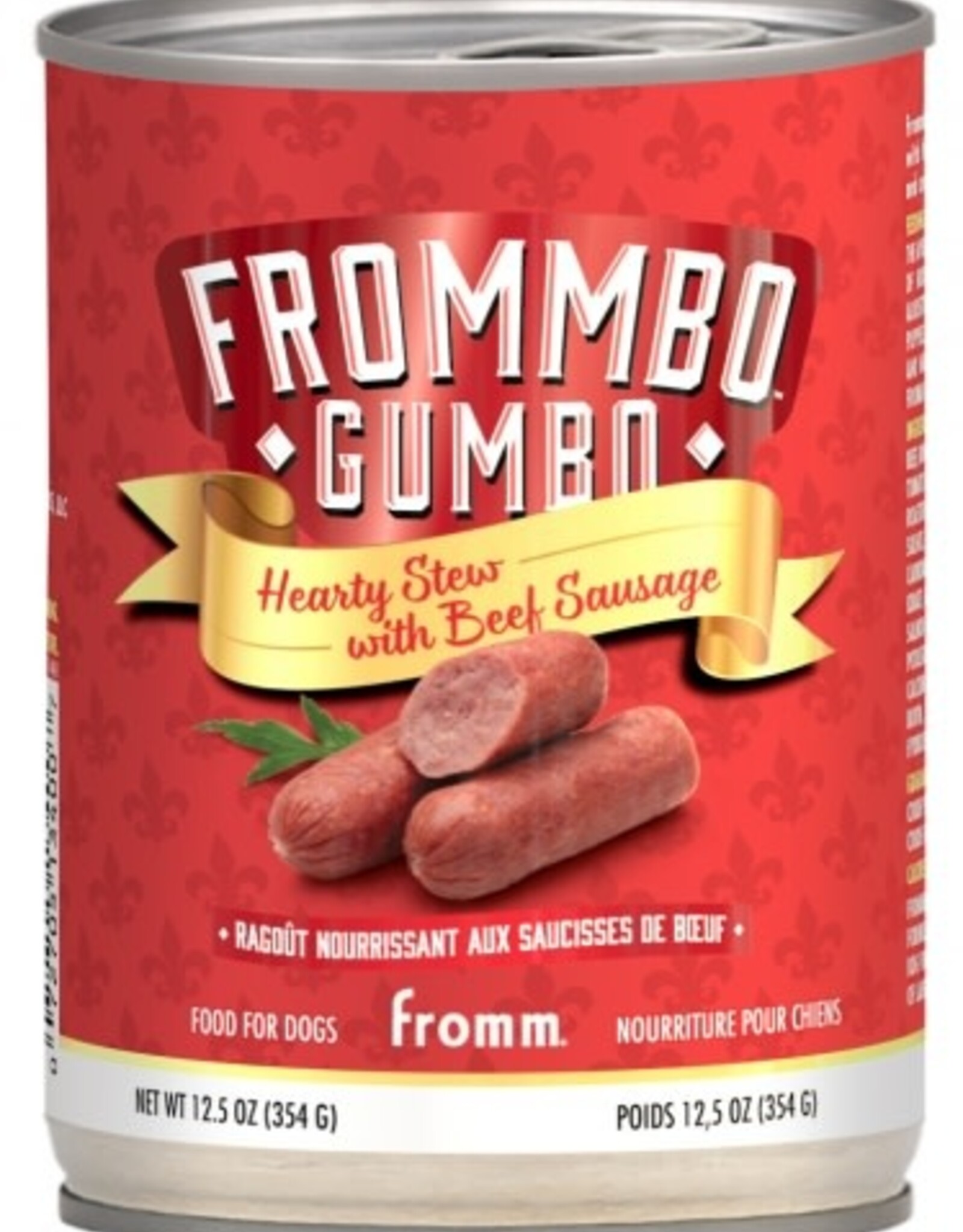Fromm Frommbo Gumbo Hearty Stew with Beef Sausage for Dogs - 12.5 Oz, Case of 12