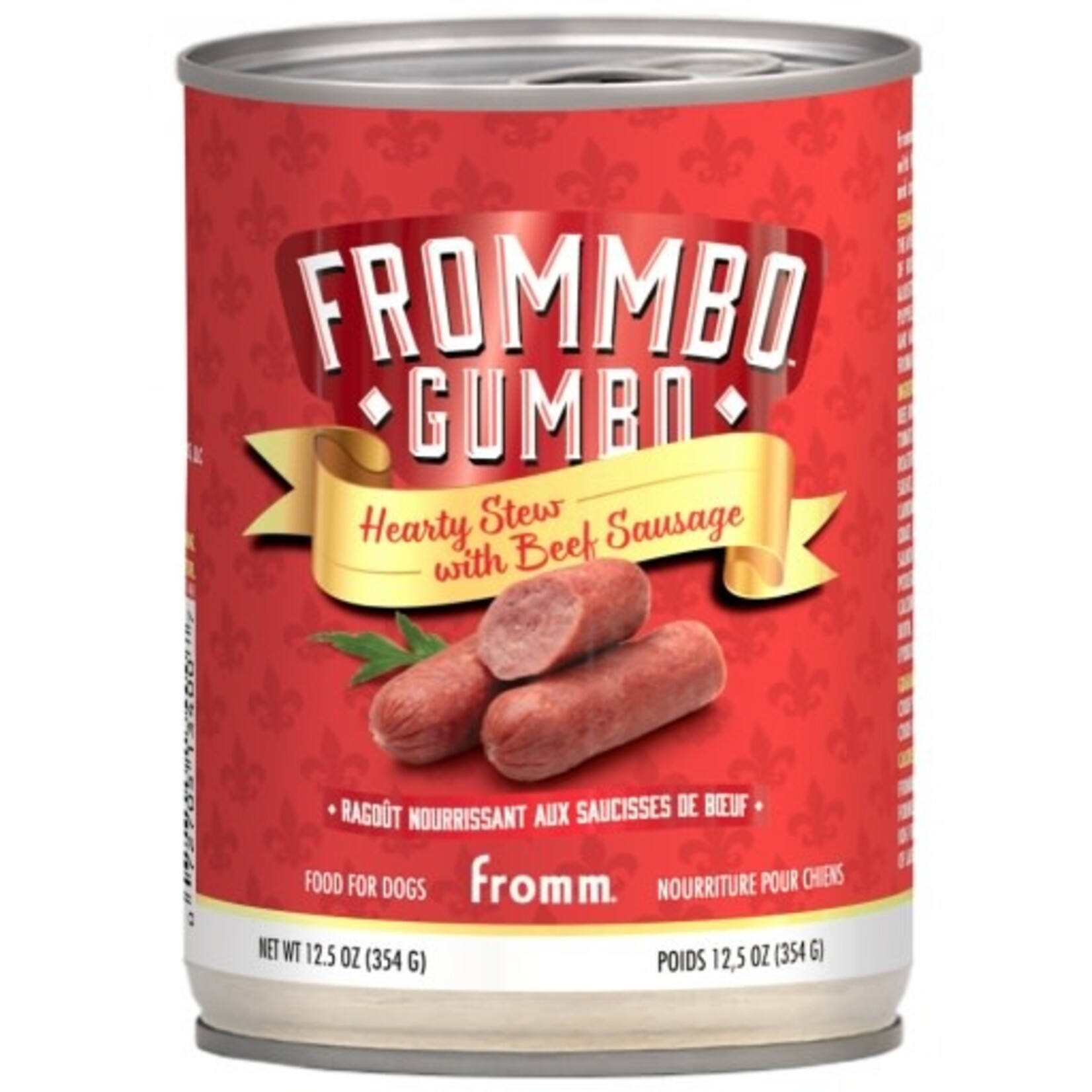 Fromm Frommbo Gumbo Hearty Stew with Beef Sausage for Dogs - 12.5 Oz, Case of 12