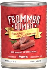 Fromm Frommbo Gumbo Hearty Stew with Beef Sausage for Dogs - 12.5 Oz, Case of 12