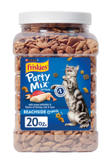 Friskies Purina Friskies Party Mix Cat Treats  Beachside Crunch Snacks  20 oz. Canister