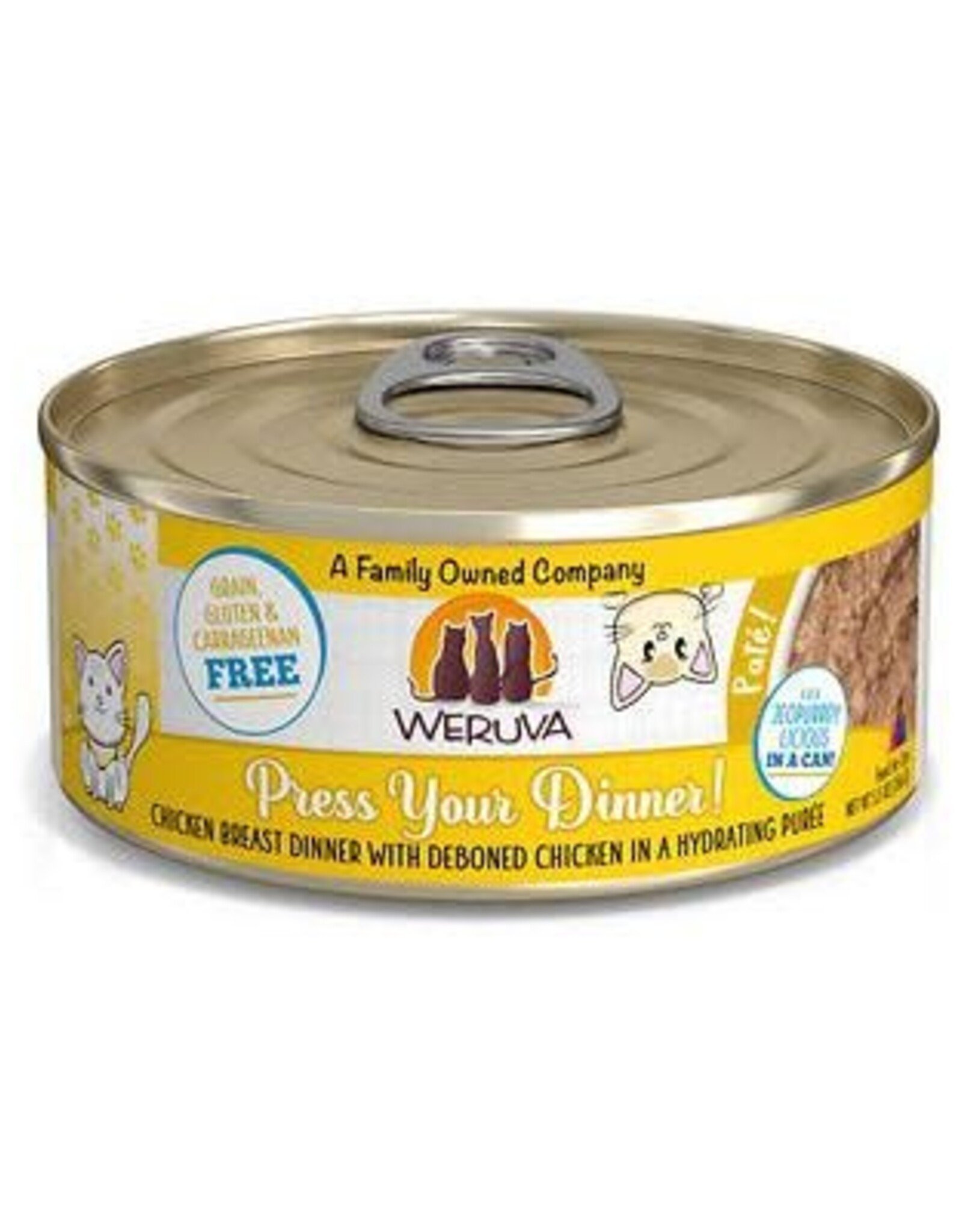 Weruva Weruva Pate Press Your Dinner! Chicken Breast Dinner in a Hydrating Puree Wet Cat Food, 5.5 Oz., Case of 8