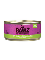 RAWZ Rawz Natural Premium Pate Canned Cat Wet Food - Made with Real Meat Ingredients No BPA or Gums - 5.5oz Cans 24 Count (Chicken & Chicken Liver)