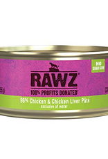 RAWZ Rawz Natural Premium Pate Canned Cat Wet Food - Made with Real Meat Ingredients No BPA or Gums - 5.5oz Cans 24 Count (Chicken & Chicken Liver)