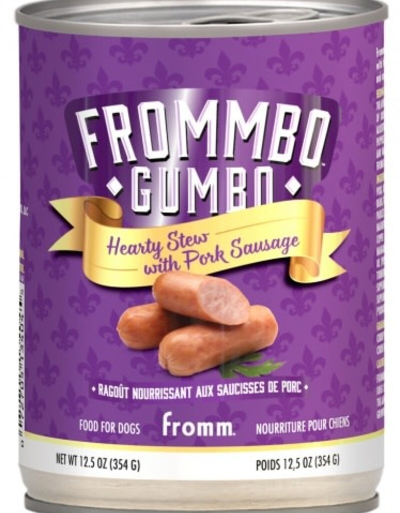 Fromm Frommbo Gumbo Hearty Stew with Pork Sausage for Dogs - 12.5 Oz, Case of 12