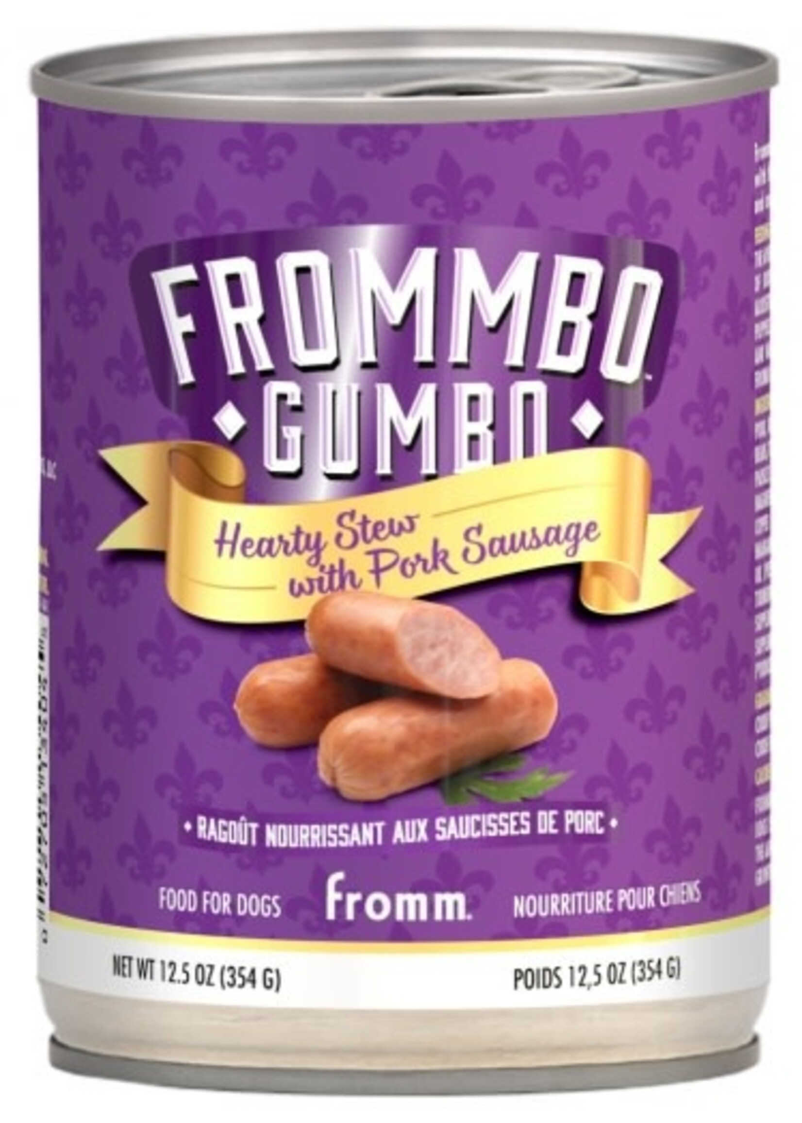 Fromm Frommbo Gumbo Hearty Stew with Pork Sausage for Dogs - 12.5 Oz, Case of 12