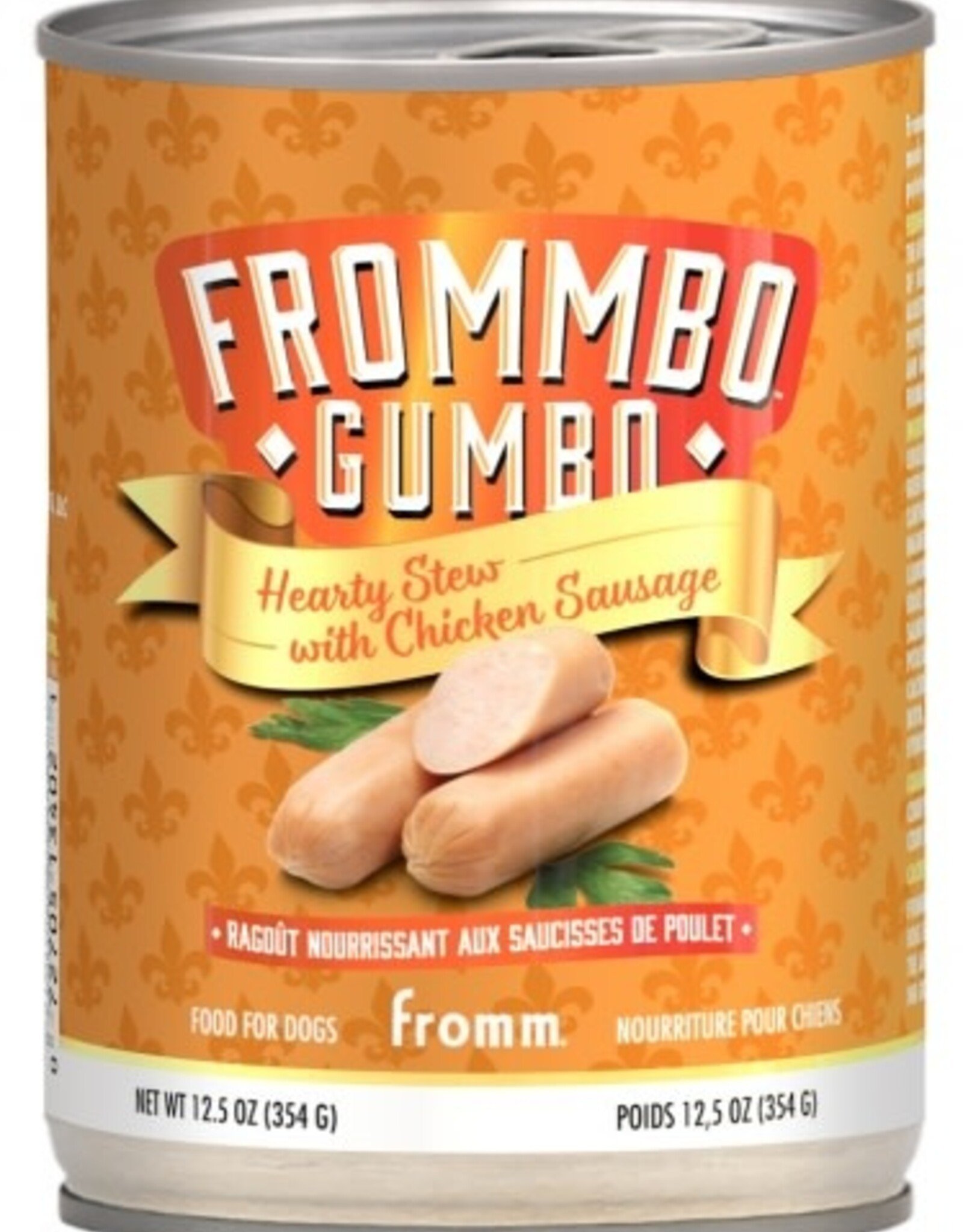 Fromm Frommbo Gumbo Hearty Stew with Chicken Sausage for Dogs - 12.5 Oz, Case of 12