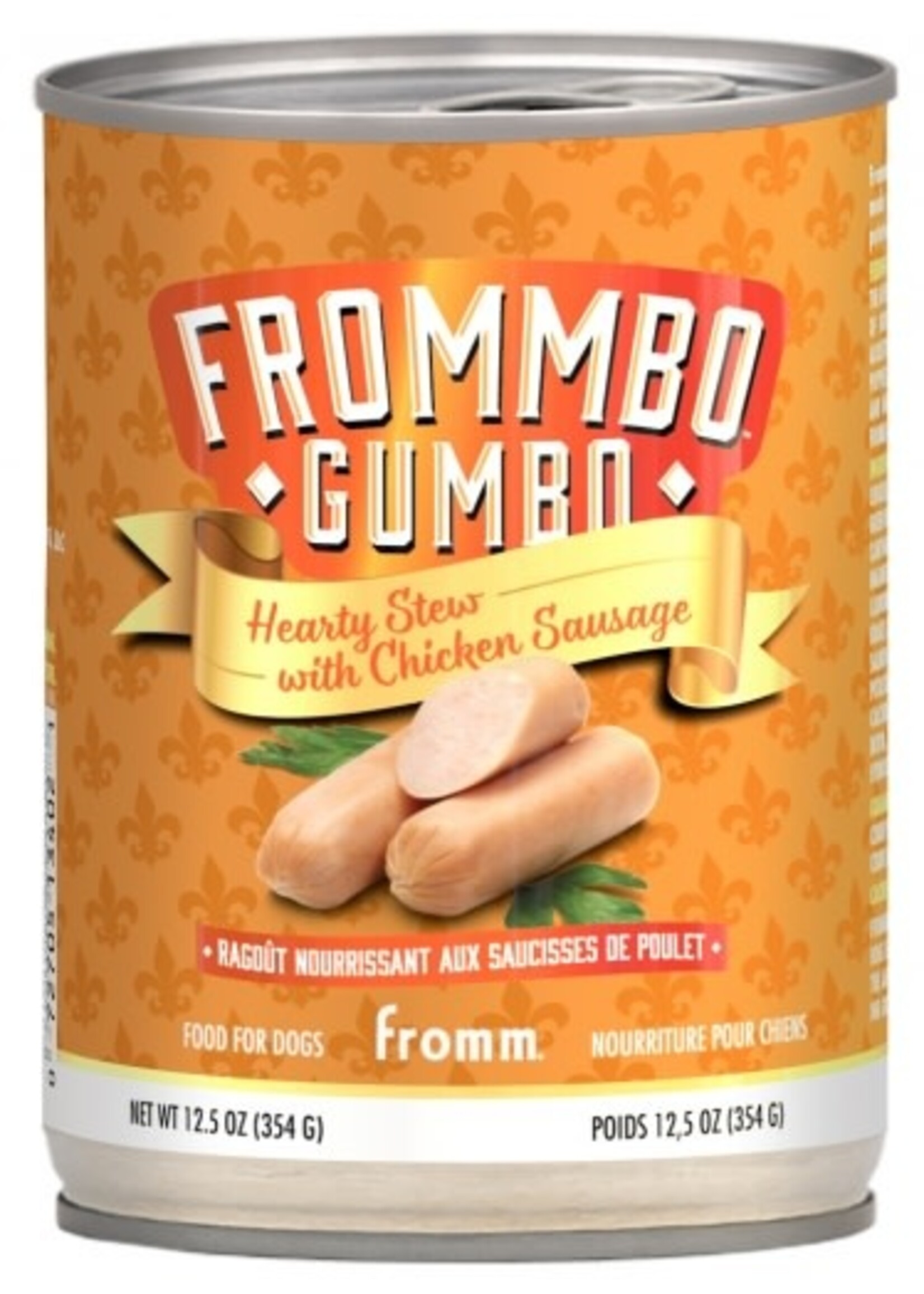 Fromm Frommbo Gumbo Hearty Stew with Chicken Sausage for Dogs - 12.5 Oz, Case of 12