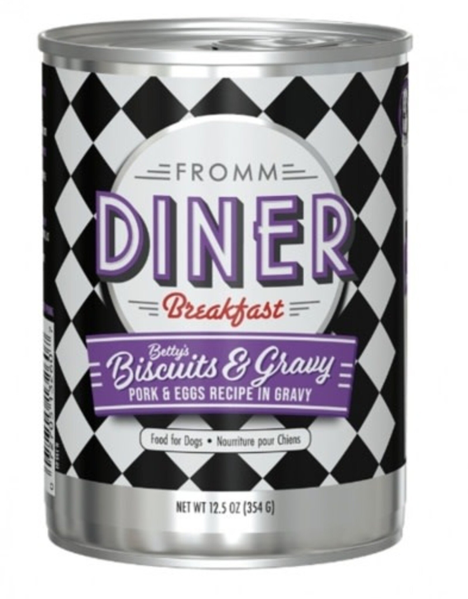 Fromm Fromm Diner Breakfast Betty's Biscuits & Gravy Pork & Eggs Recipe in Gravy Dog Food - 12.5 Oz, Case of 12
