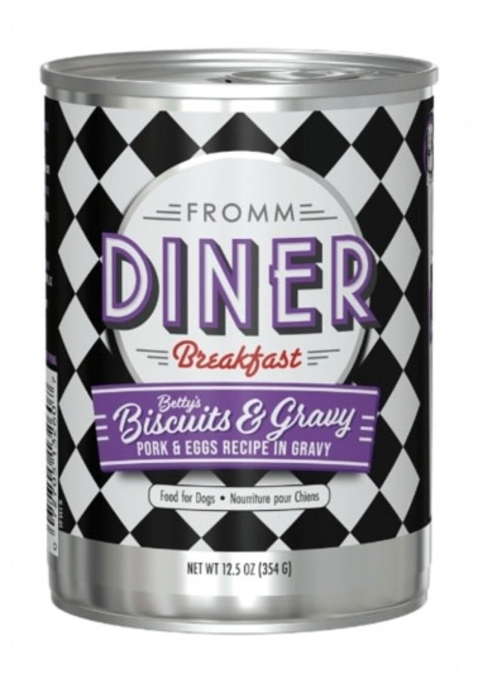 Fromm Fromm Diner Breakfast Betty's Biscuits & Gravy Pork & Eggs Recipe in Gravy Dog Food - 12.5 Oz, Case of 12