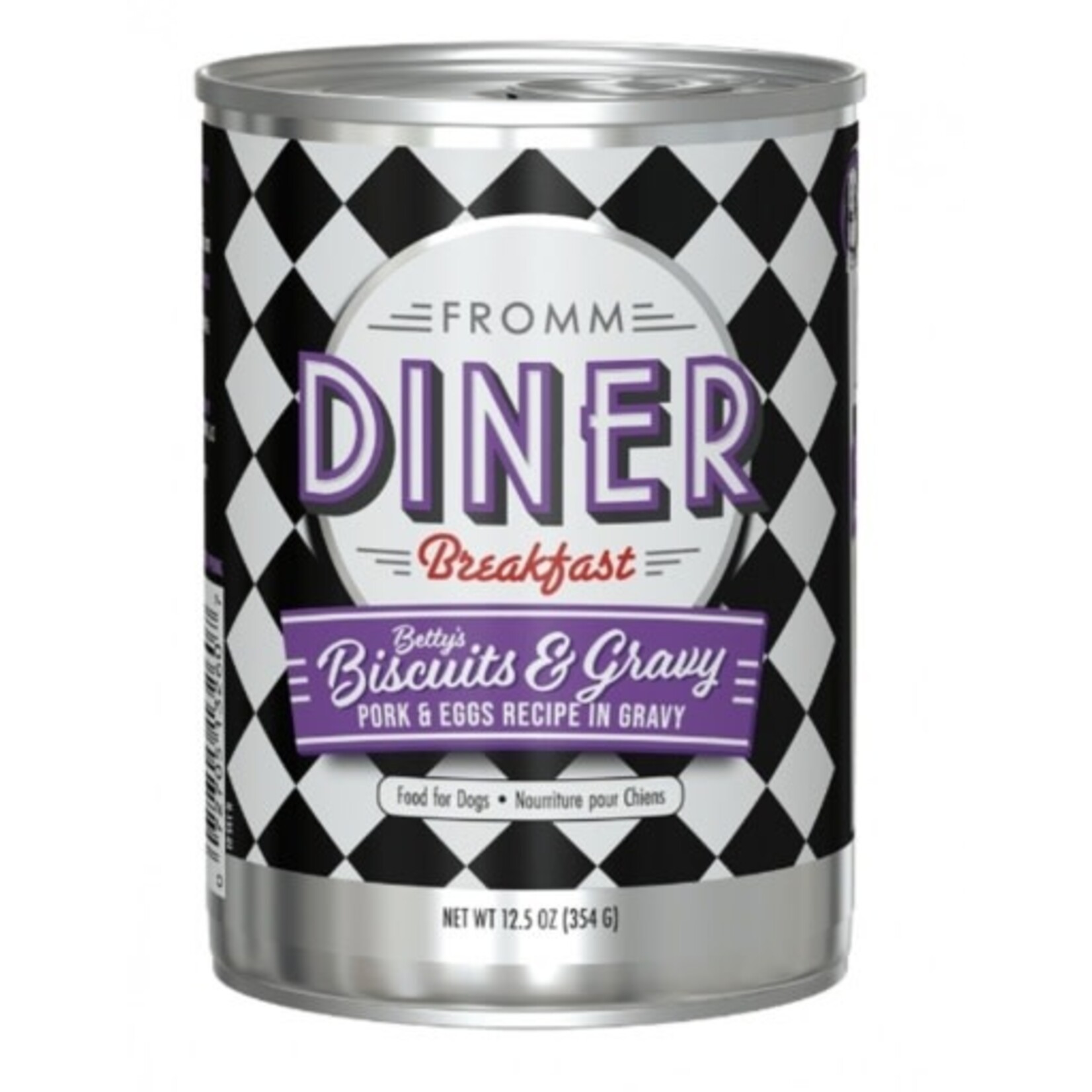Fromm Fromm Diner Breakfast Betty's Biscuits & Gravy Pork & Eggs Recipe in Gravy Dog Food - 12.5 Oz, Case of 12