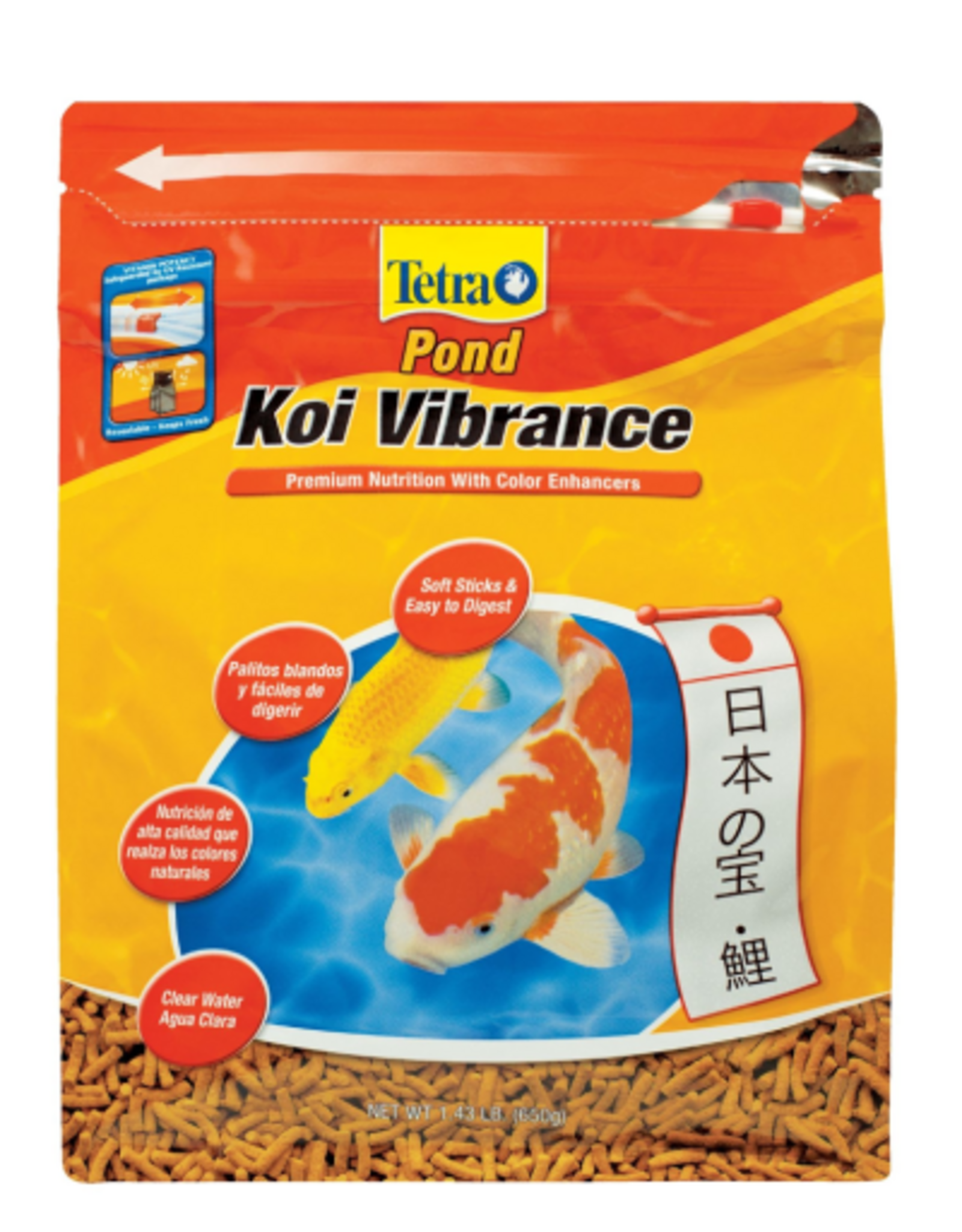 Tetra TetraPond Koi Vibrance Soft Sticks Floating Pond Food - 1.43 lb